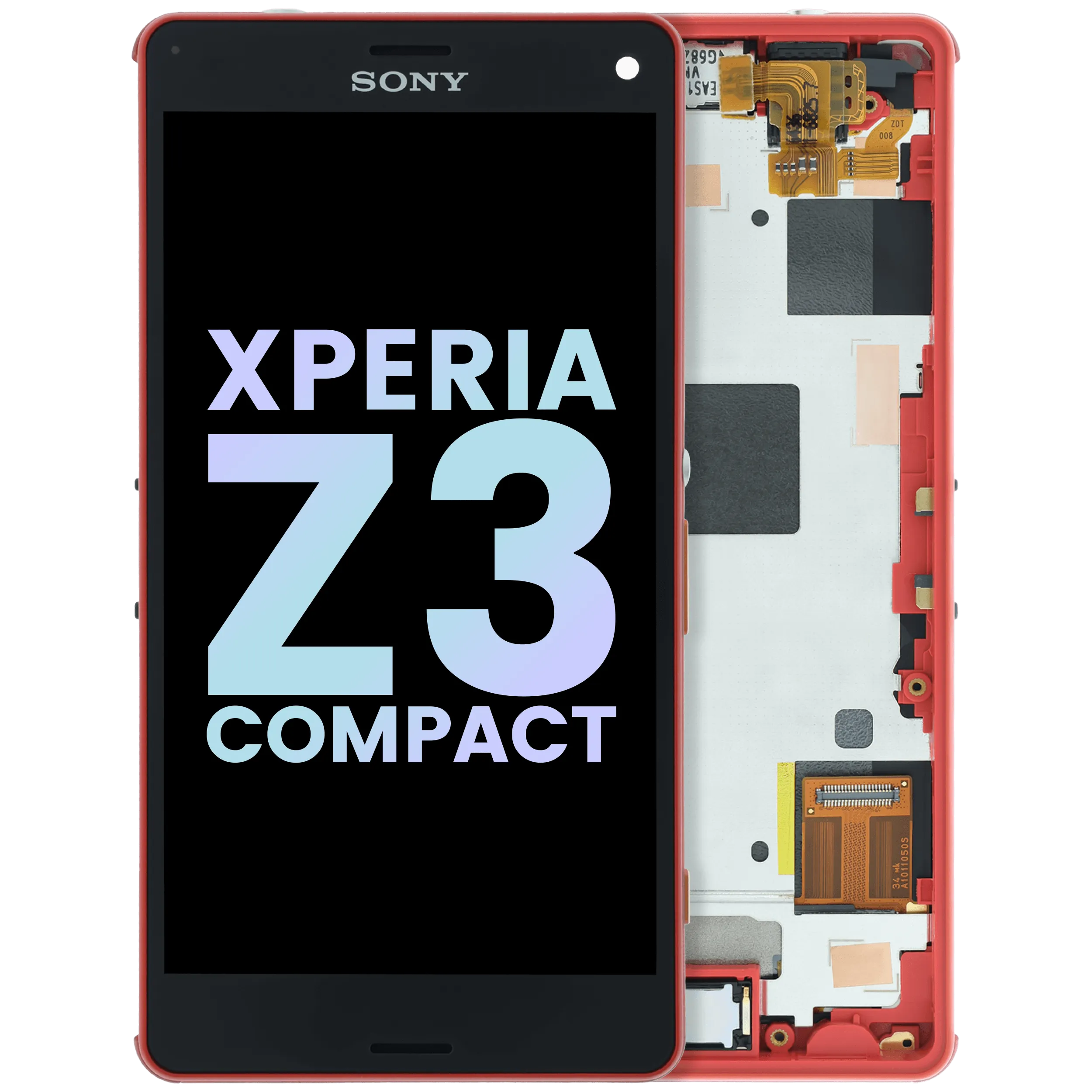 LCD Assembly With Frame For Sony Xperia Z3 Compact D5803 (Genuine) (Orange)