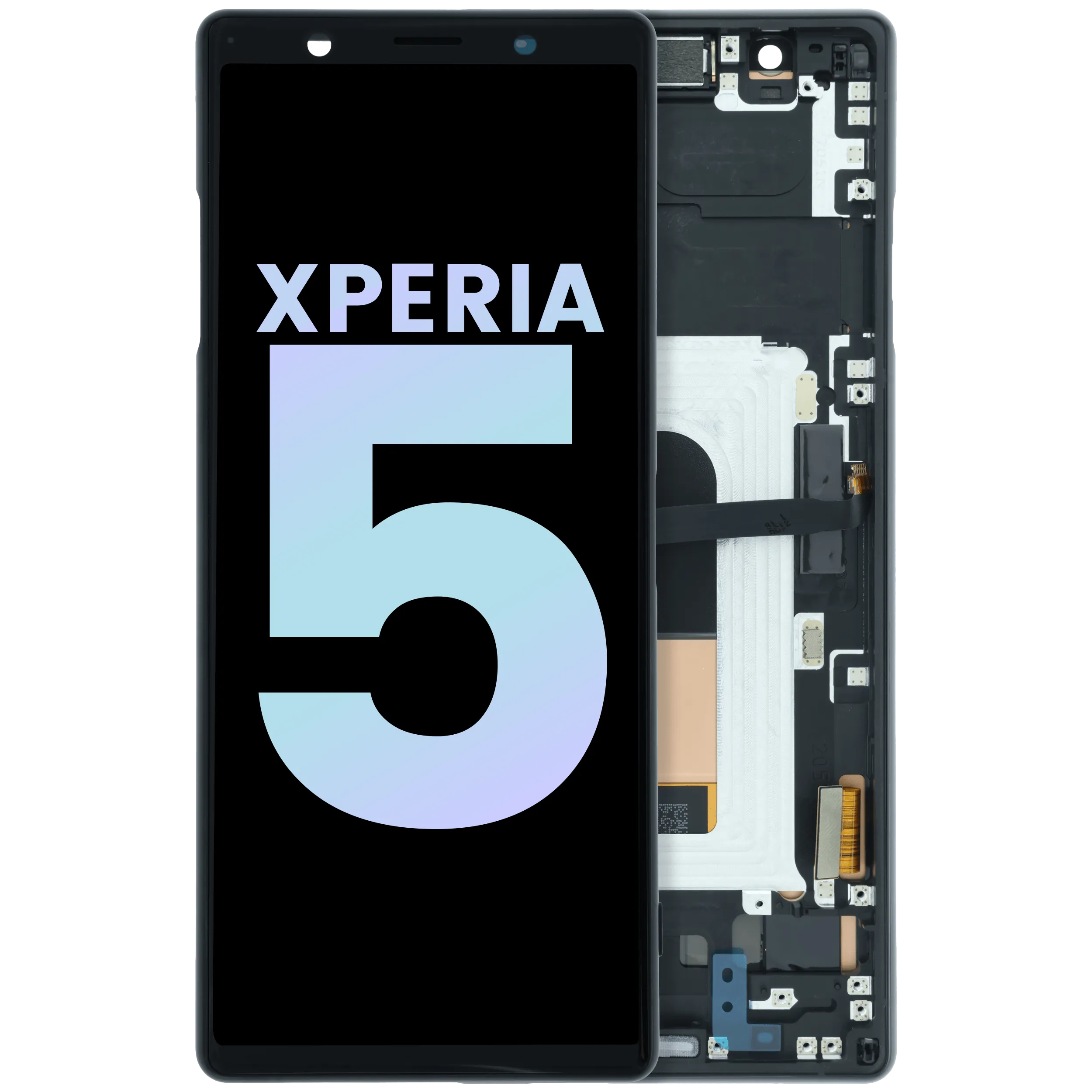 OLED Assembly With Frame For Sony Xperia 5 (Genuine) (Black)
