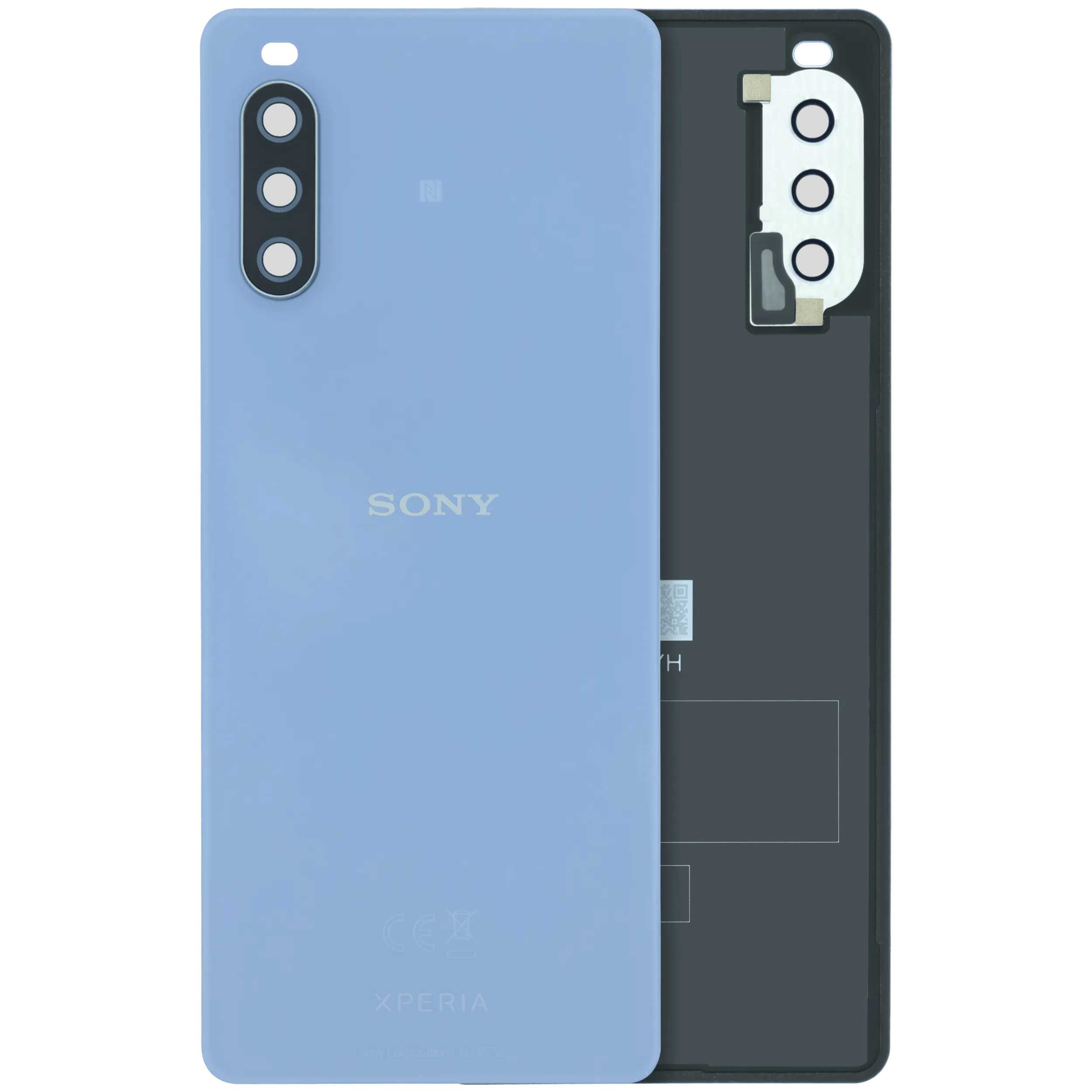 Back Cover Glass For Sony Xperia 10 III (Genuine) (Blue)