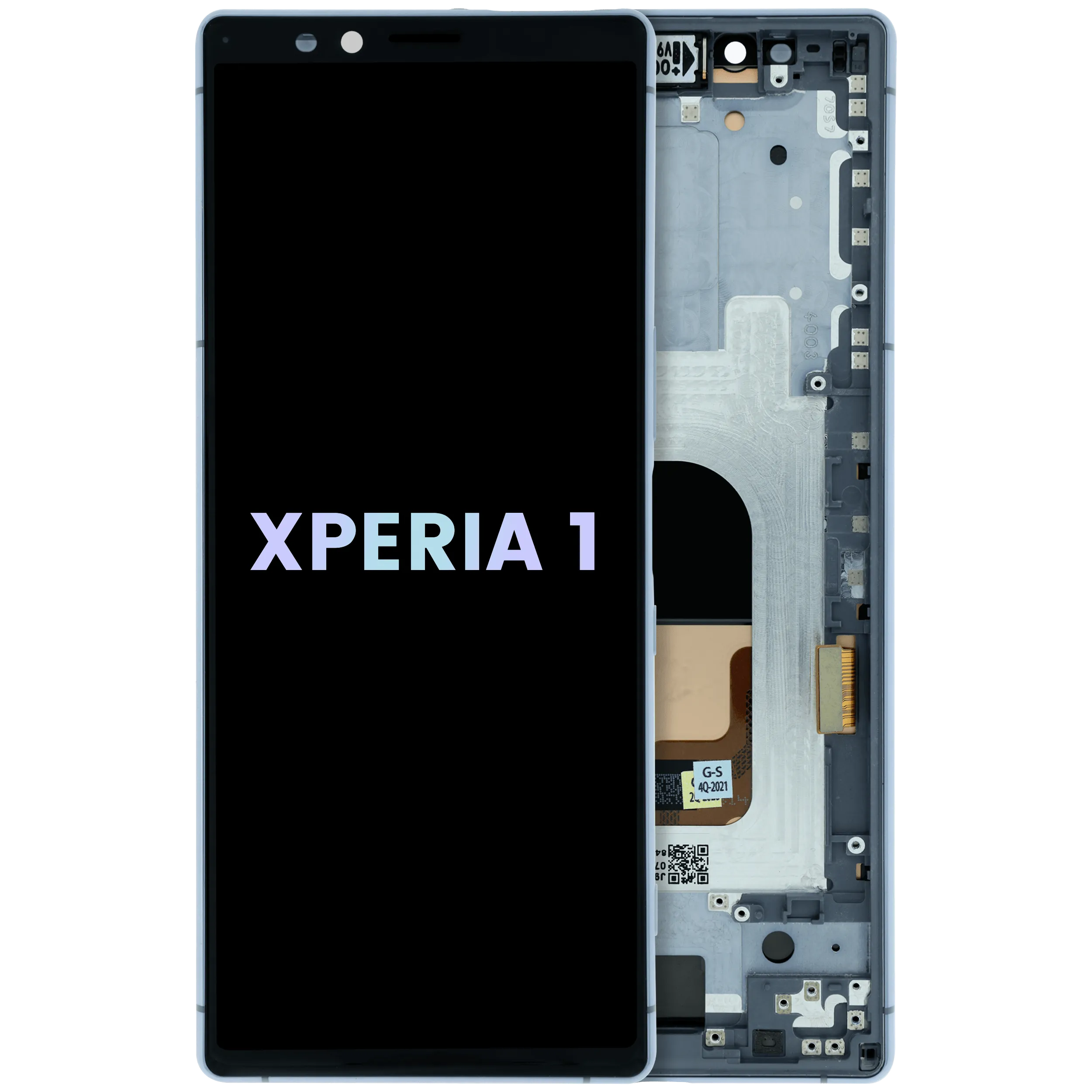 OLED Assembly With Frame for Sony Xperia 1 (Genuine) (Gray)