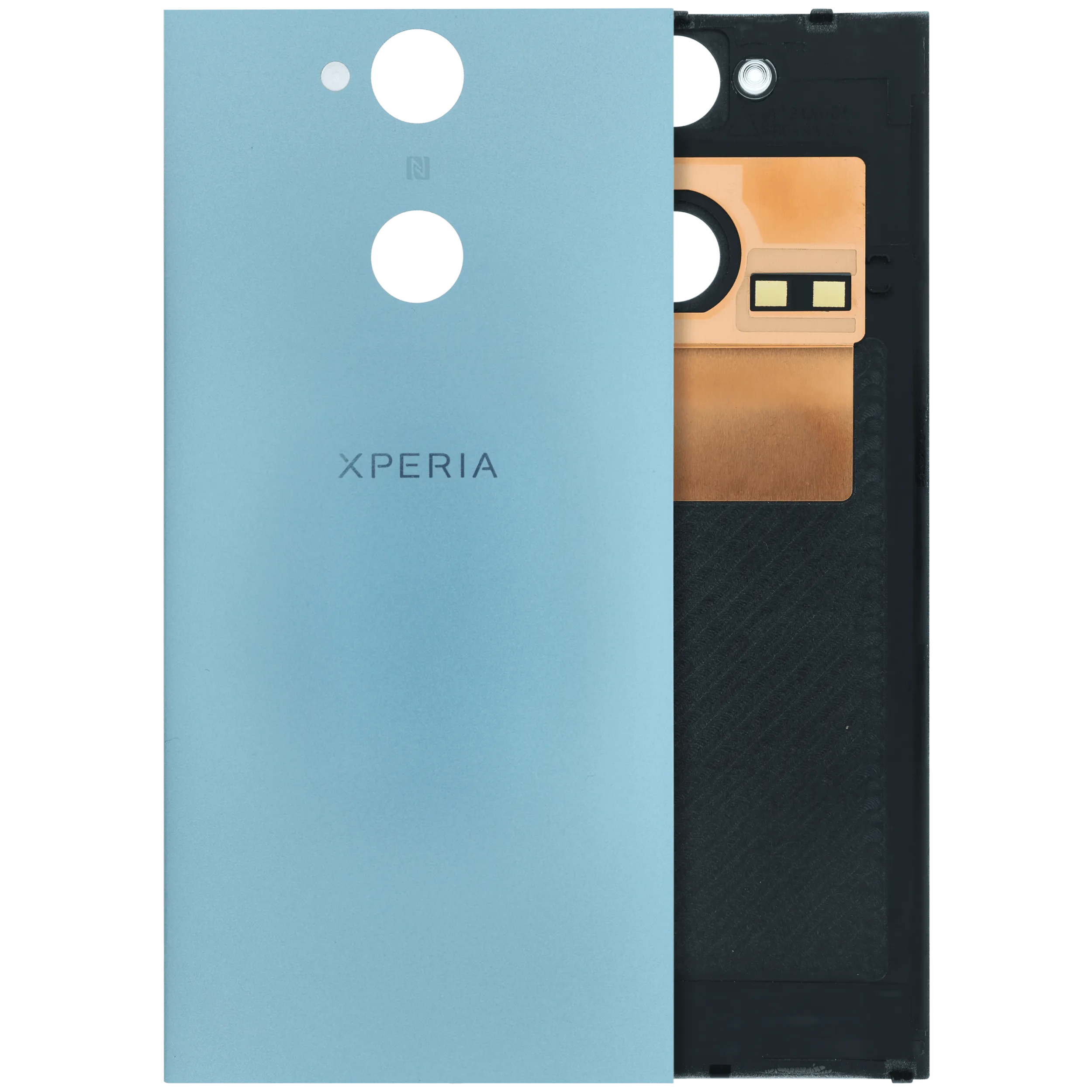 Back cover Glass without camera lens for Sony Xperia XA2 (Genuine) (Blue)