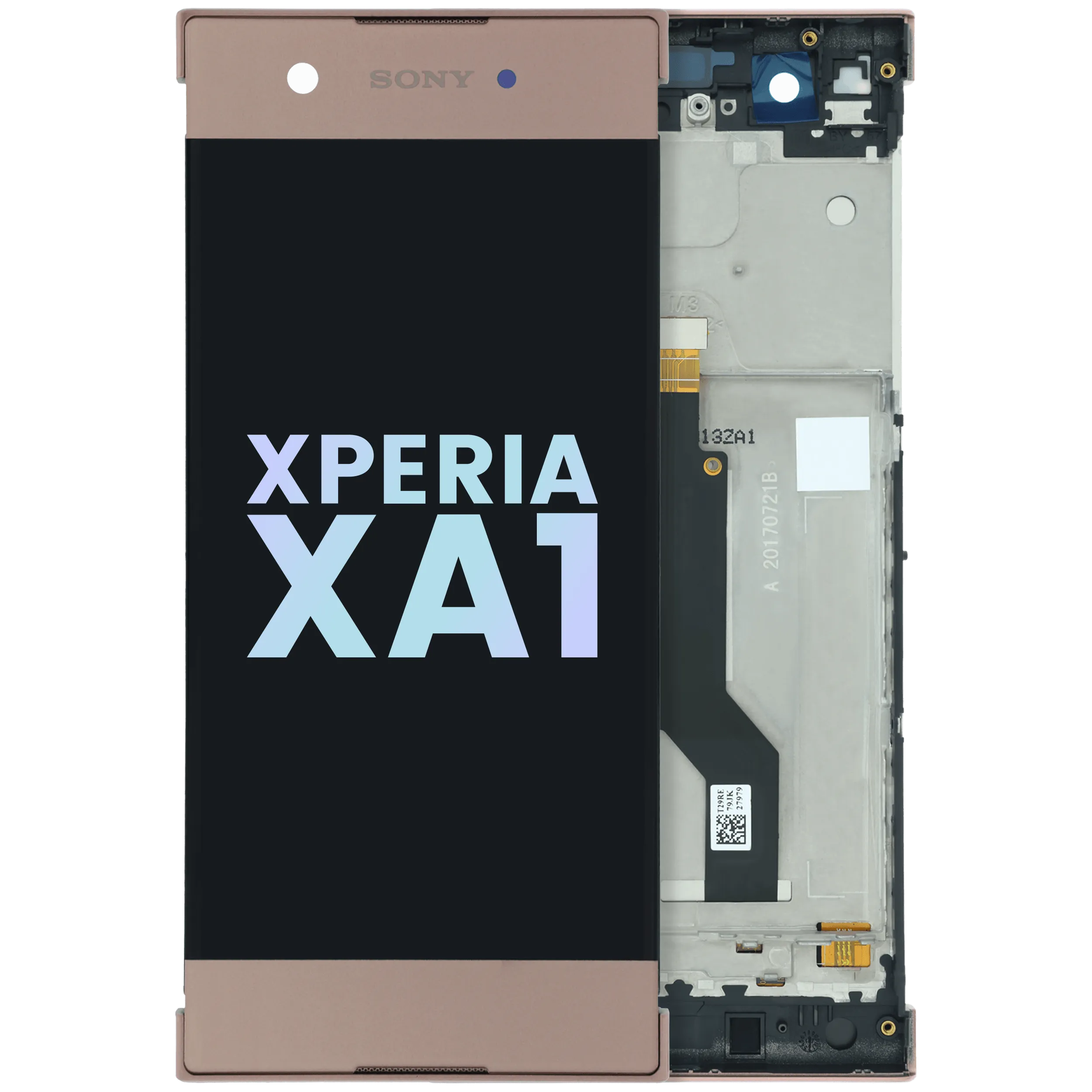 LCD Assembly With Frame For Sony Xperia XA1 (Genuine) (Rose gold)