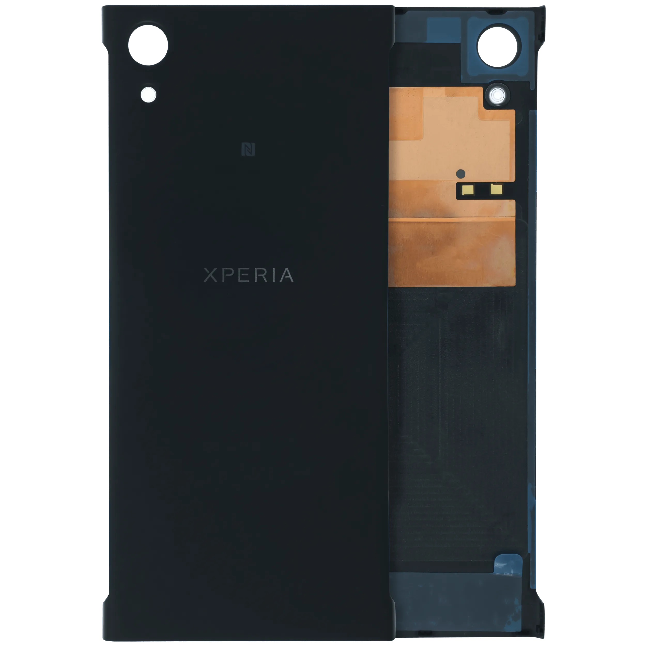 Back Cover Glass Without Camera Lens For Sony Xperia XA1 (Genuine) (Black)