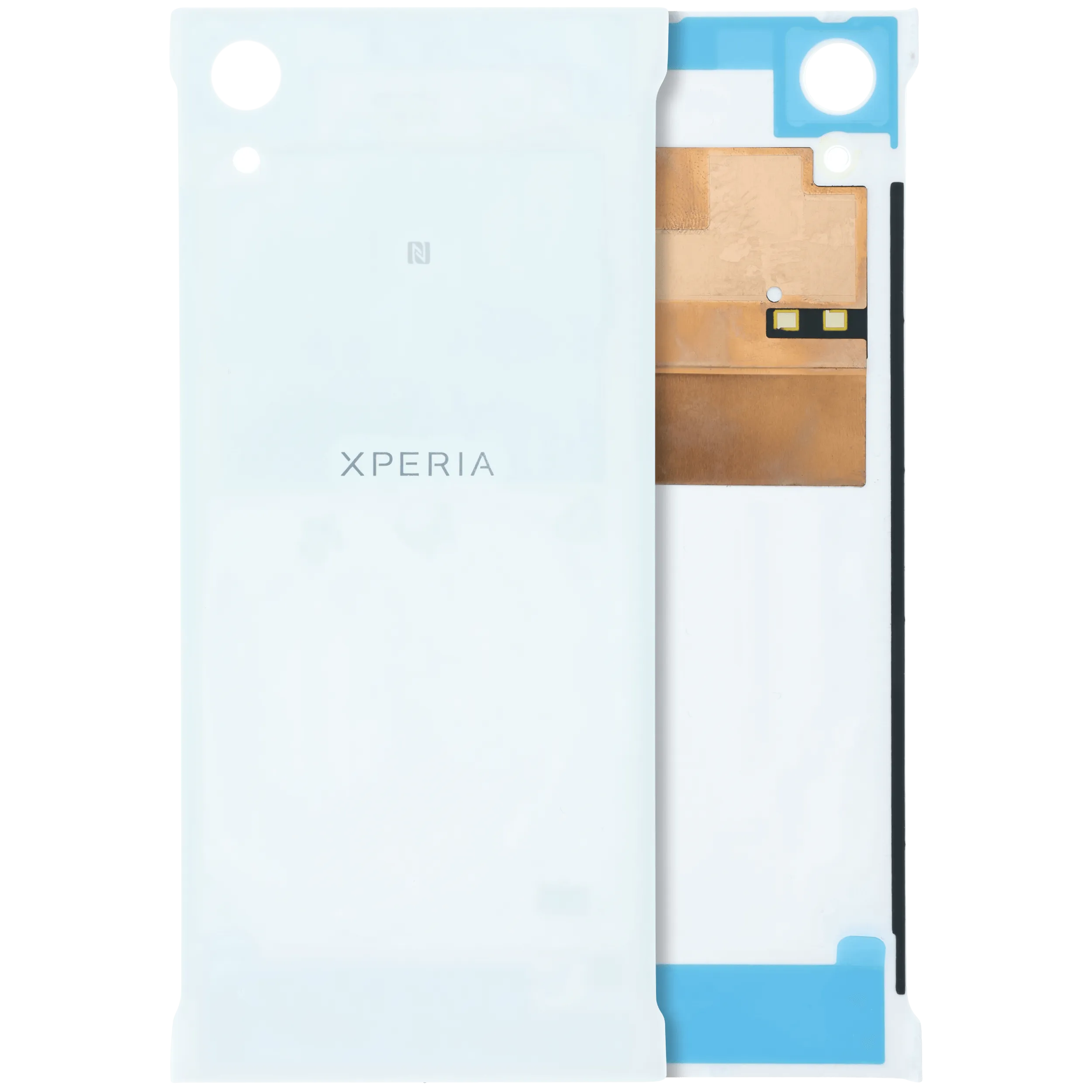 Back Cover Glass Without Camera Lens For Sony Xperia XA1 (Genuine) (White)