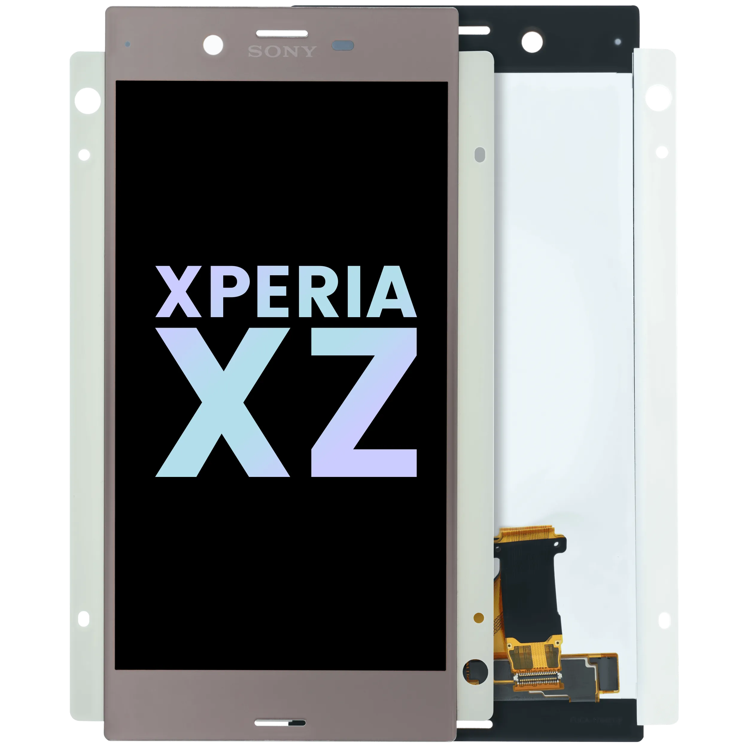 LCD Without Frame For Sony Xperia XZ (Genuine) (Pink)