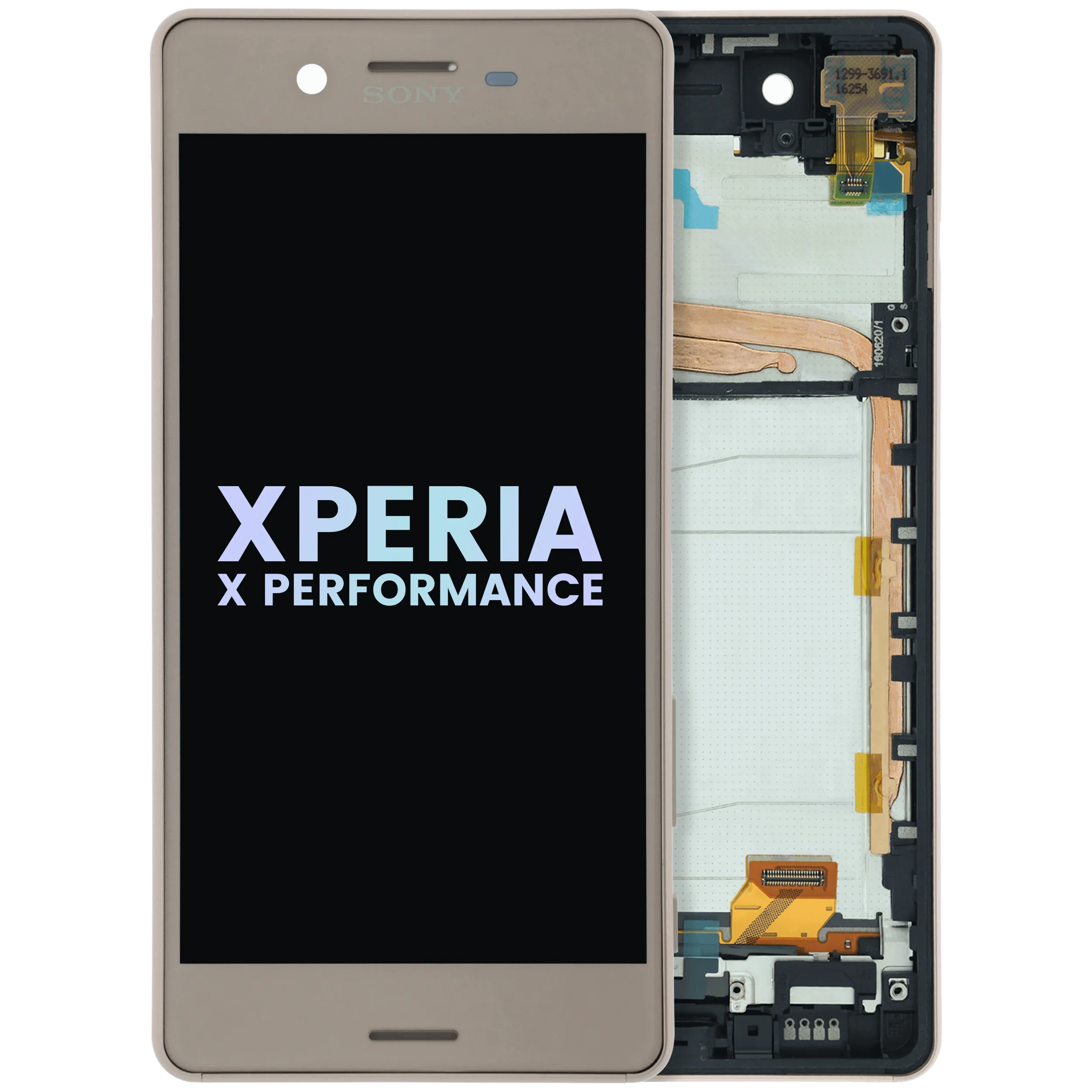 LCD Assembly With Frame For Sony Xperia X Performance (Genuine) (Rose Gold)