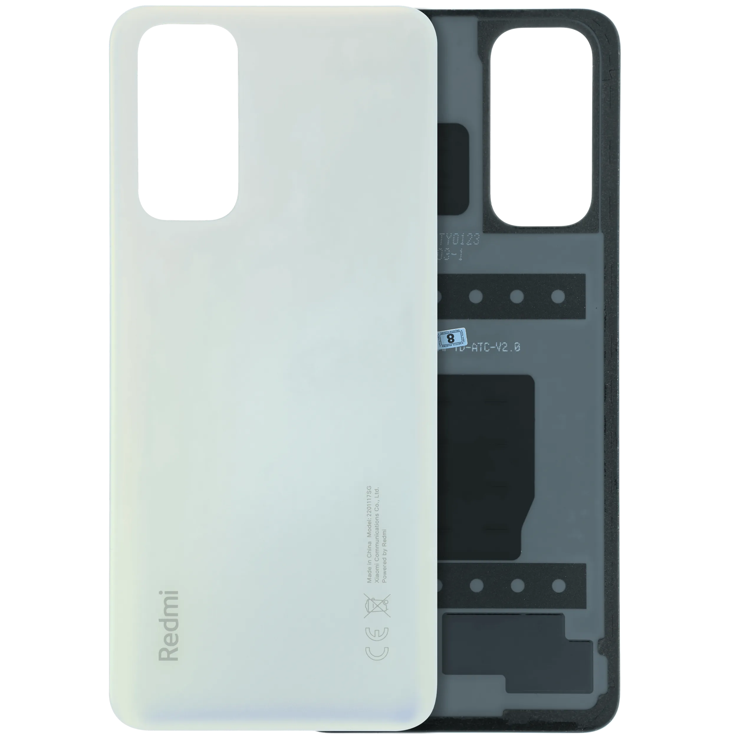 Back Cover Glass Without Camera Lens For Xiaomi Redmi Note 11s (Genuine) (White)