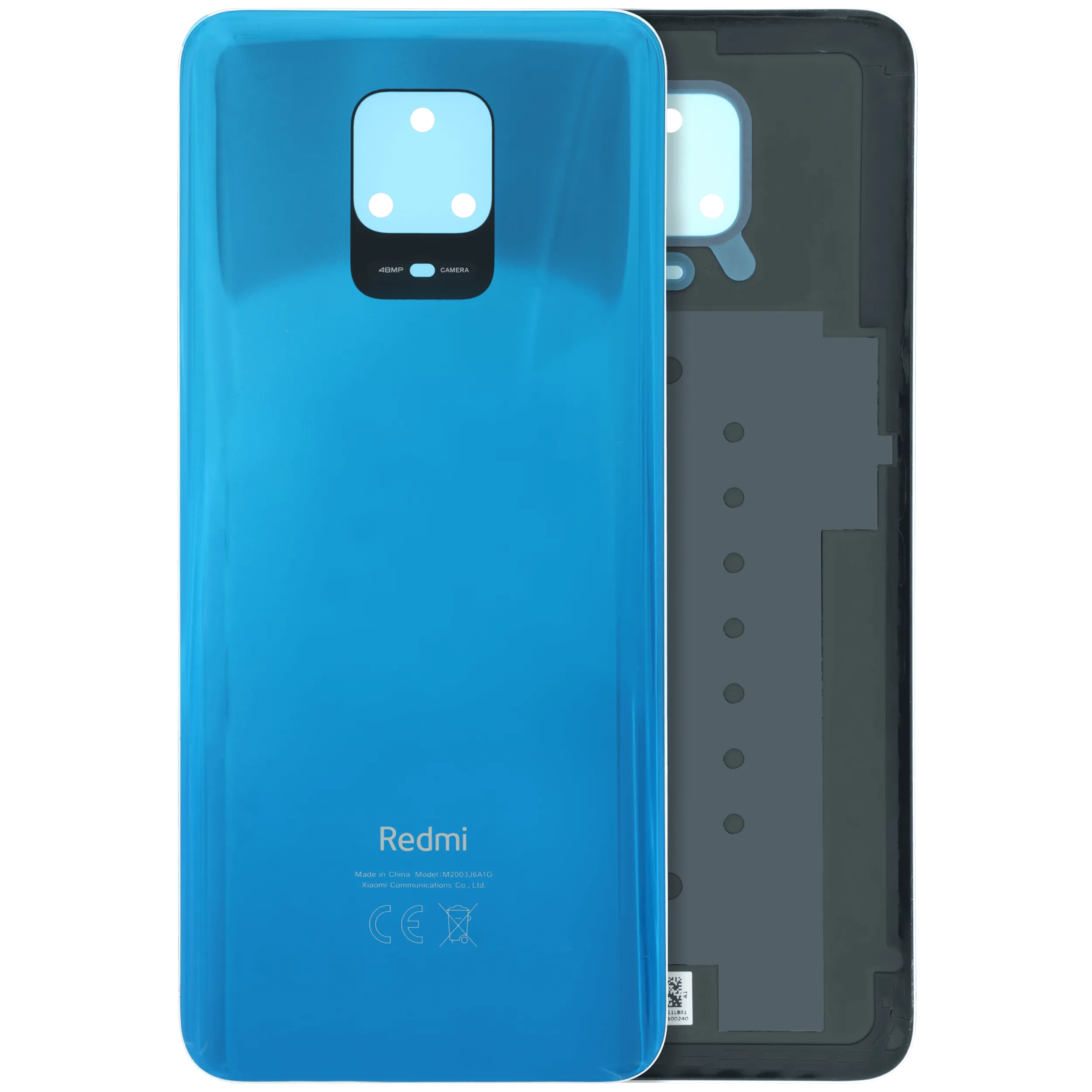 Back Cover Glass Without Camera Lens For Xiaomi Redmi Note 9s (Genuine) (Blue)