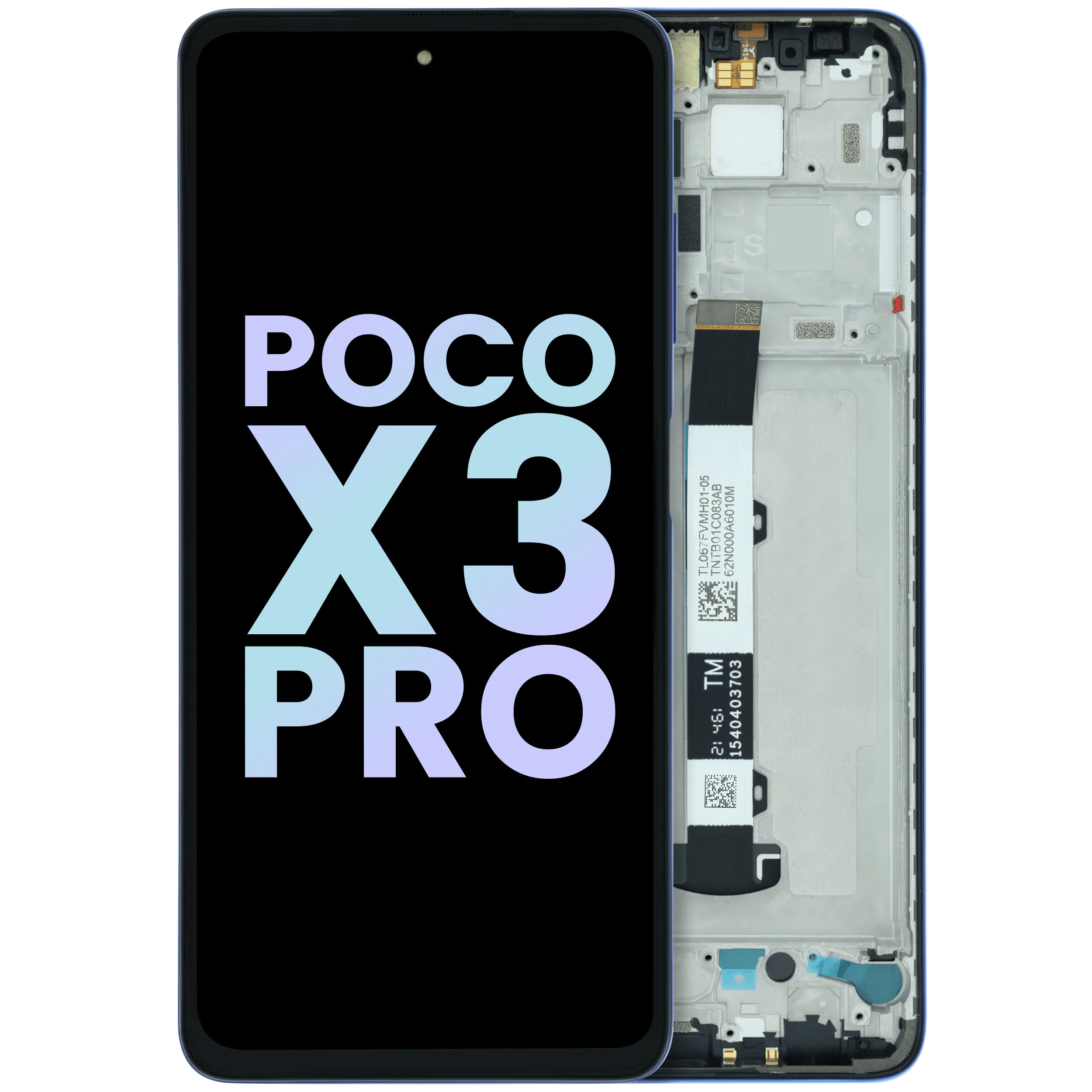 LCD Assembly With Frame For Xiaomi Poco X3 Pro (Genuine) (Blue)