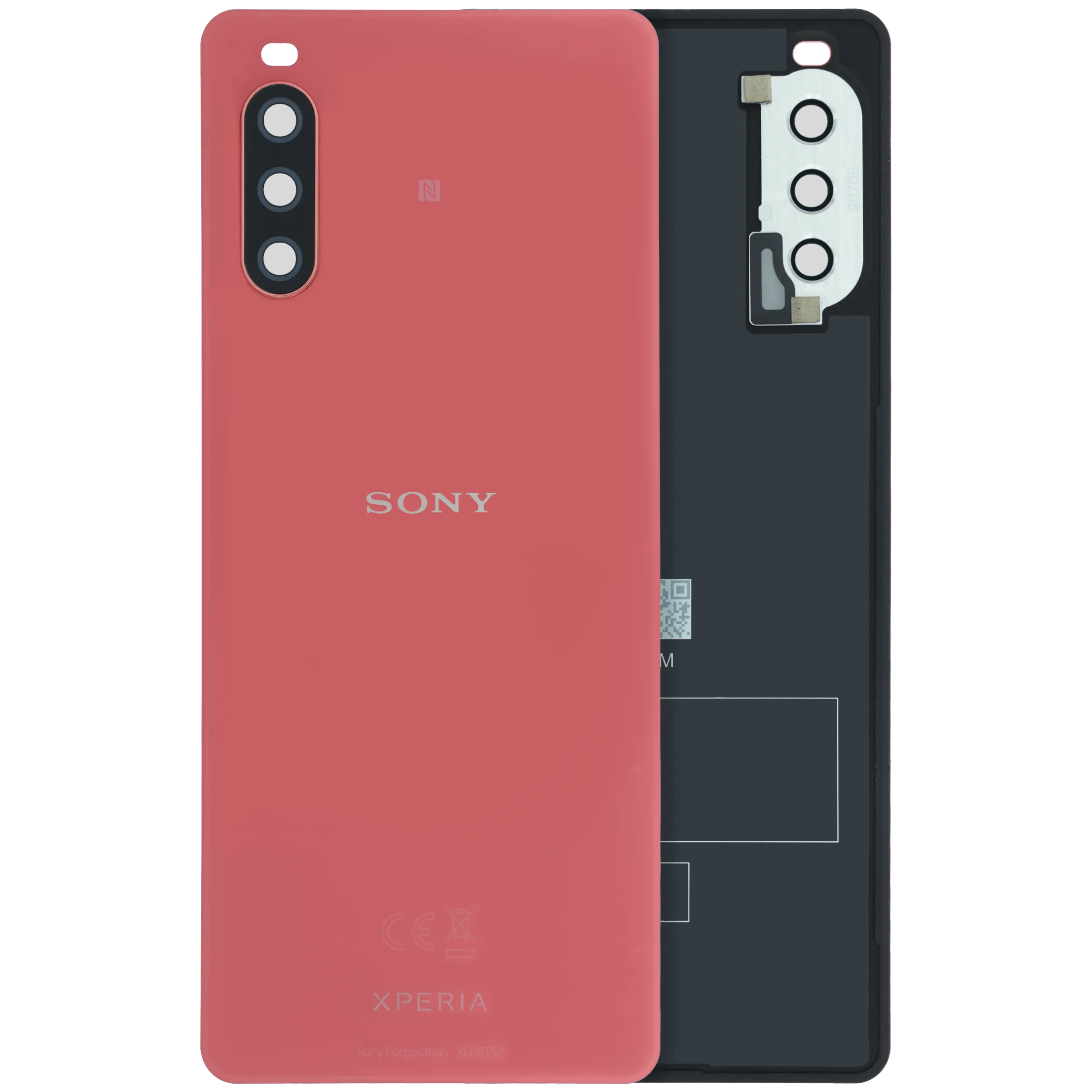 Back Cover Glass For Sony Xperia 10 III (Genuine) (Pink)