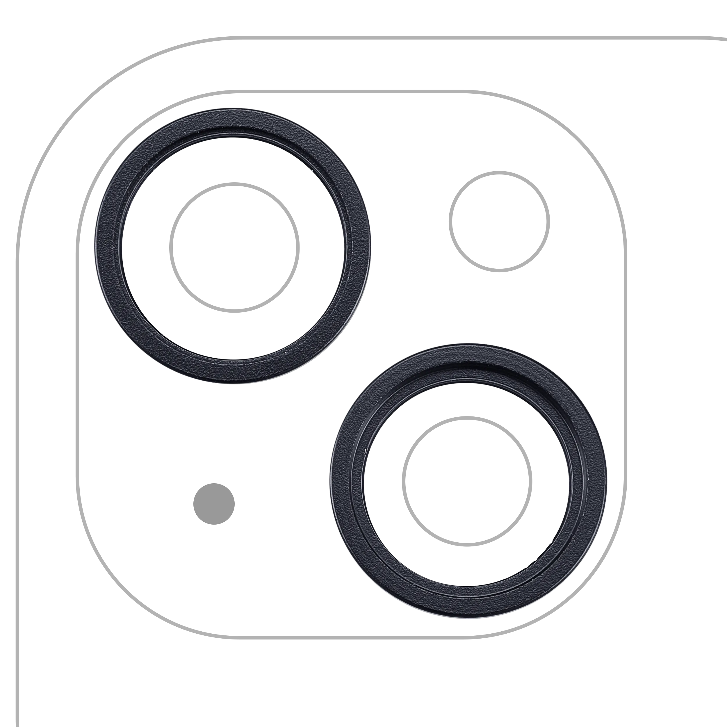 Back Camera Bezel Ring Only For iPhone 14 / 14 Plus (2 Piece Set) (Midnight) (10 Pack)
