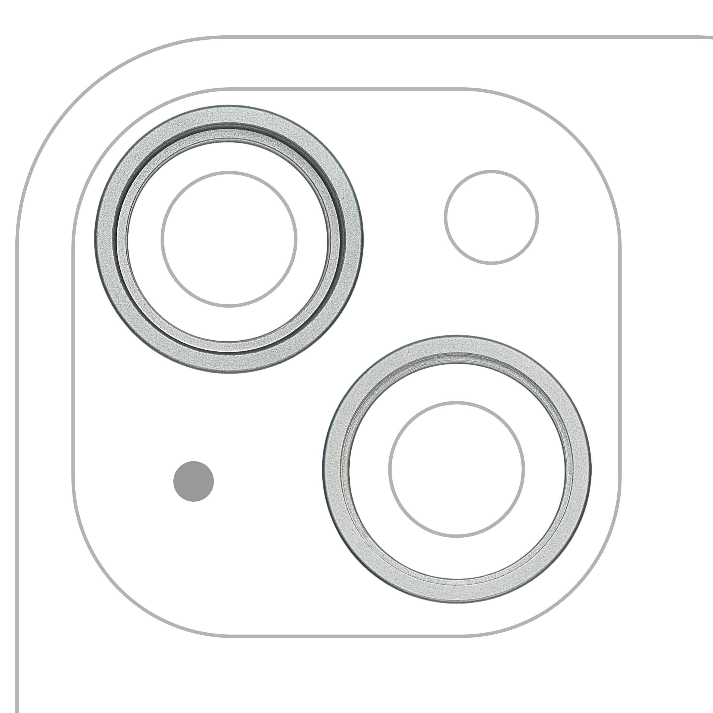 Back Camera Bezel Ring Only For iPhone 15 / 15 Plus (2 Piece Set) (Green) (10 Pack)