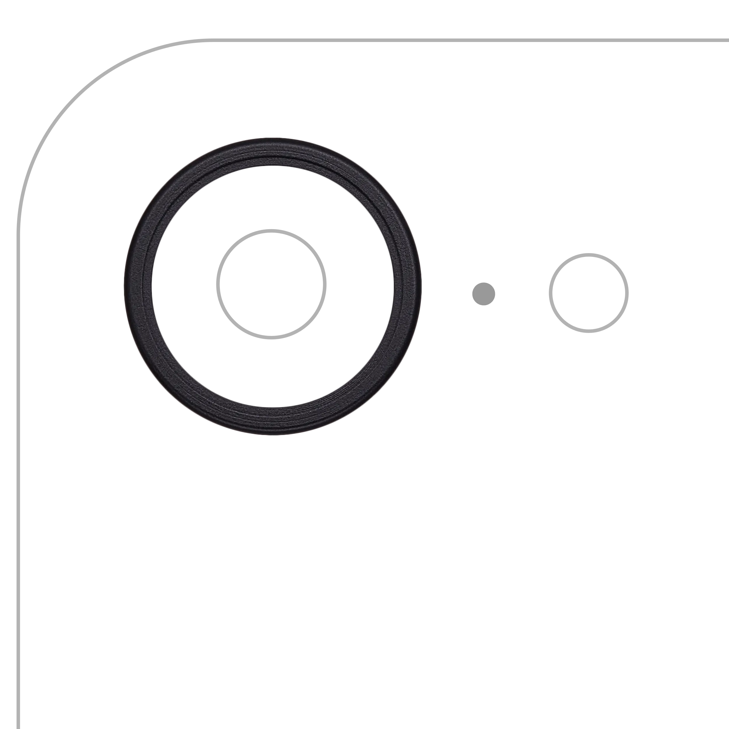 Back Camera Bezel Ring Only For iPhone 16e / 17e (Black) (10 Pack)