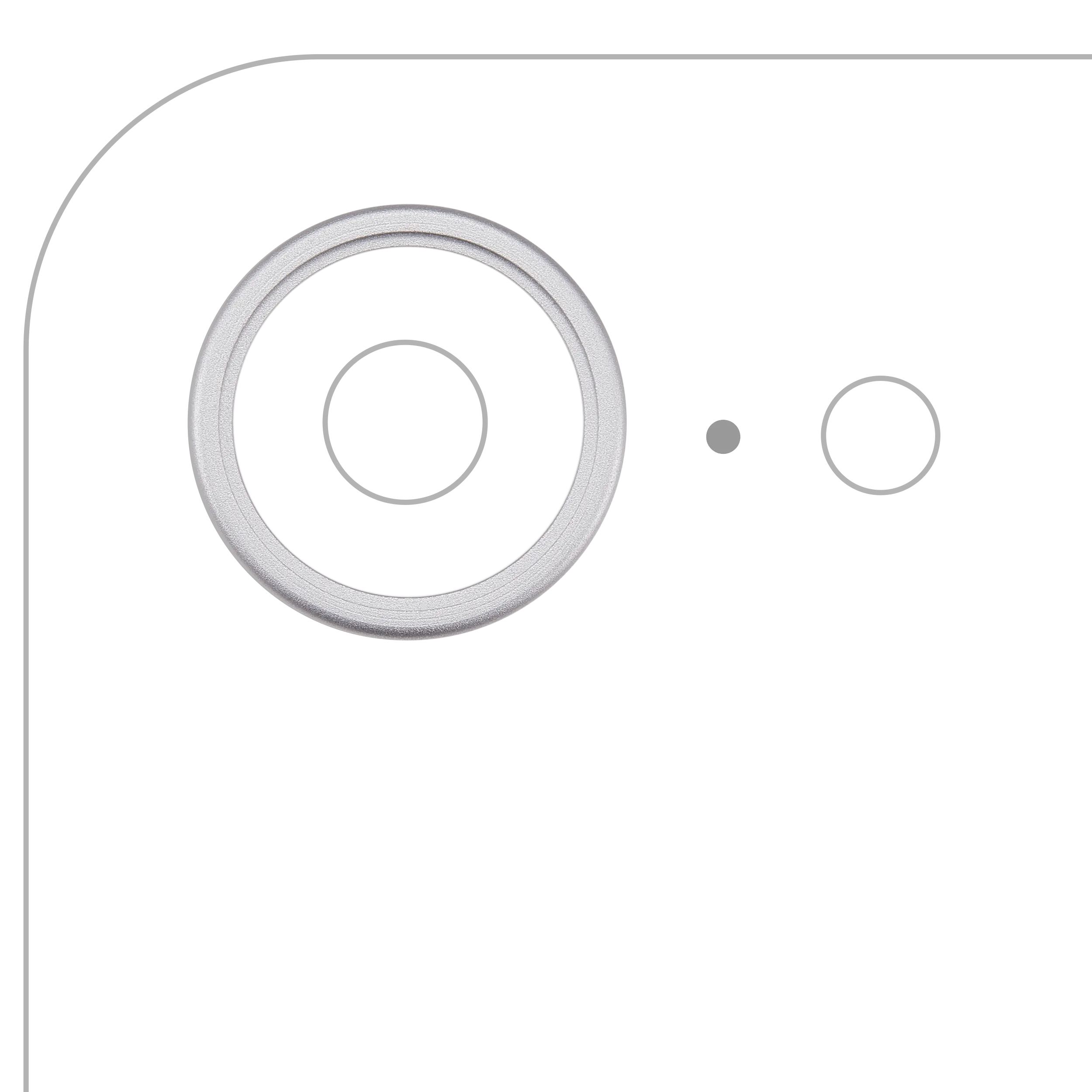 Back Camera Bezel Ring Only For iPhone 16e / 17e (White) (10 Pack)