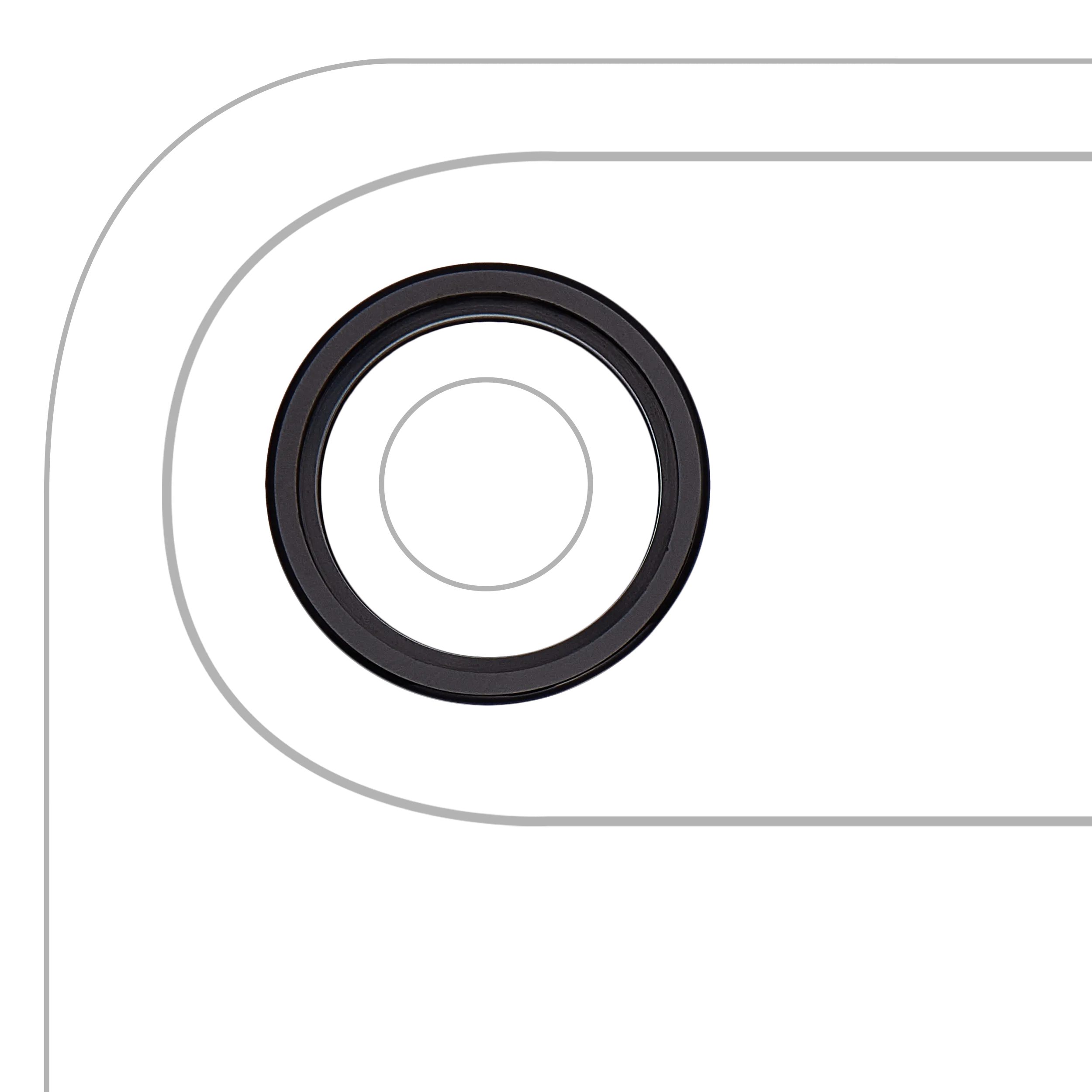 Back Camera Bezel Ring Only For iPhone Air (Space Black) (10 Pack)