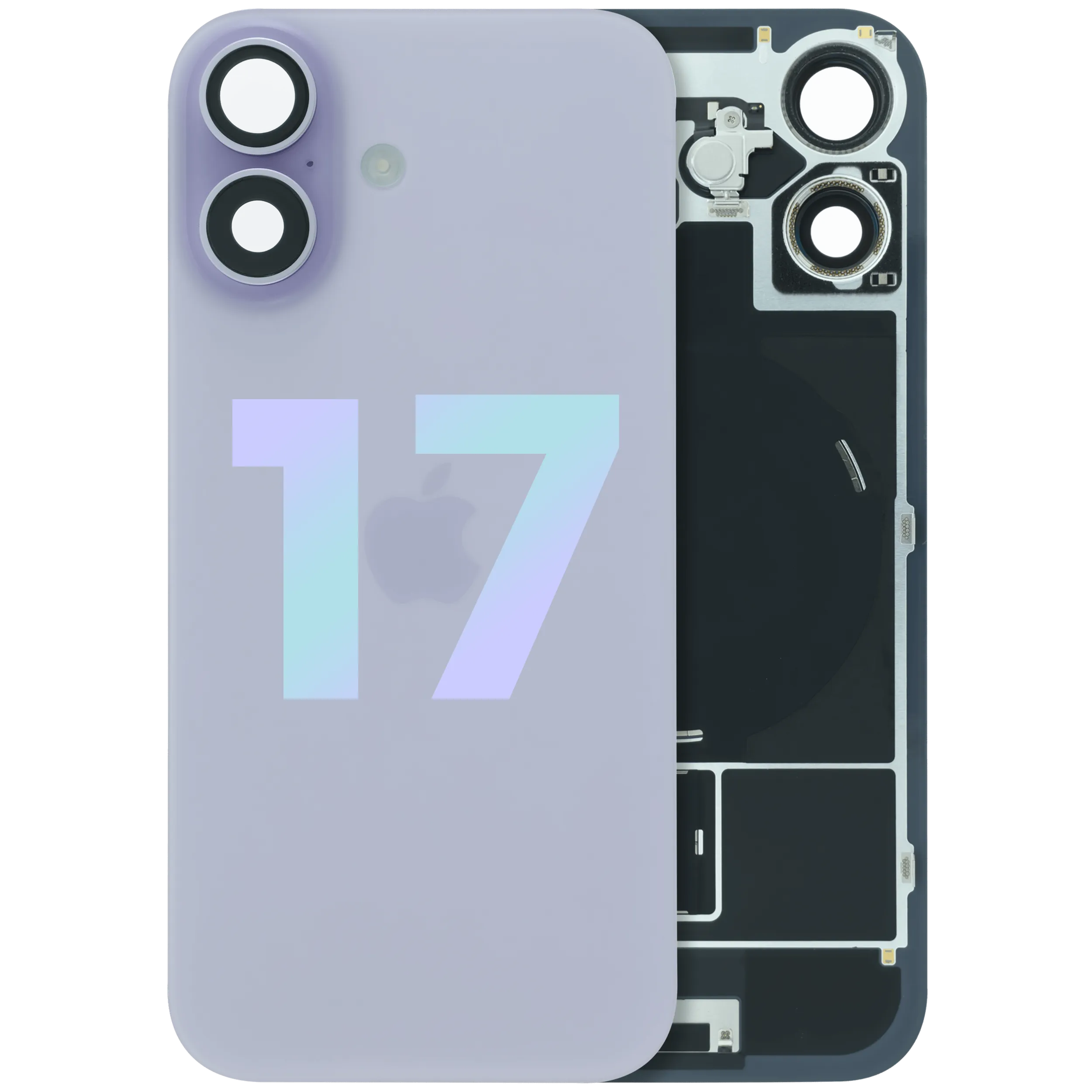 Back Glass w/ MagSafe Magnet & NFC For iPhone 17 (Service Pack) (Lavender)