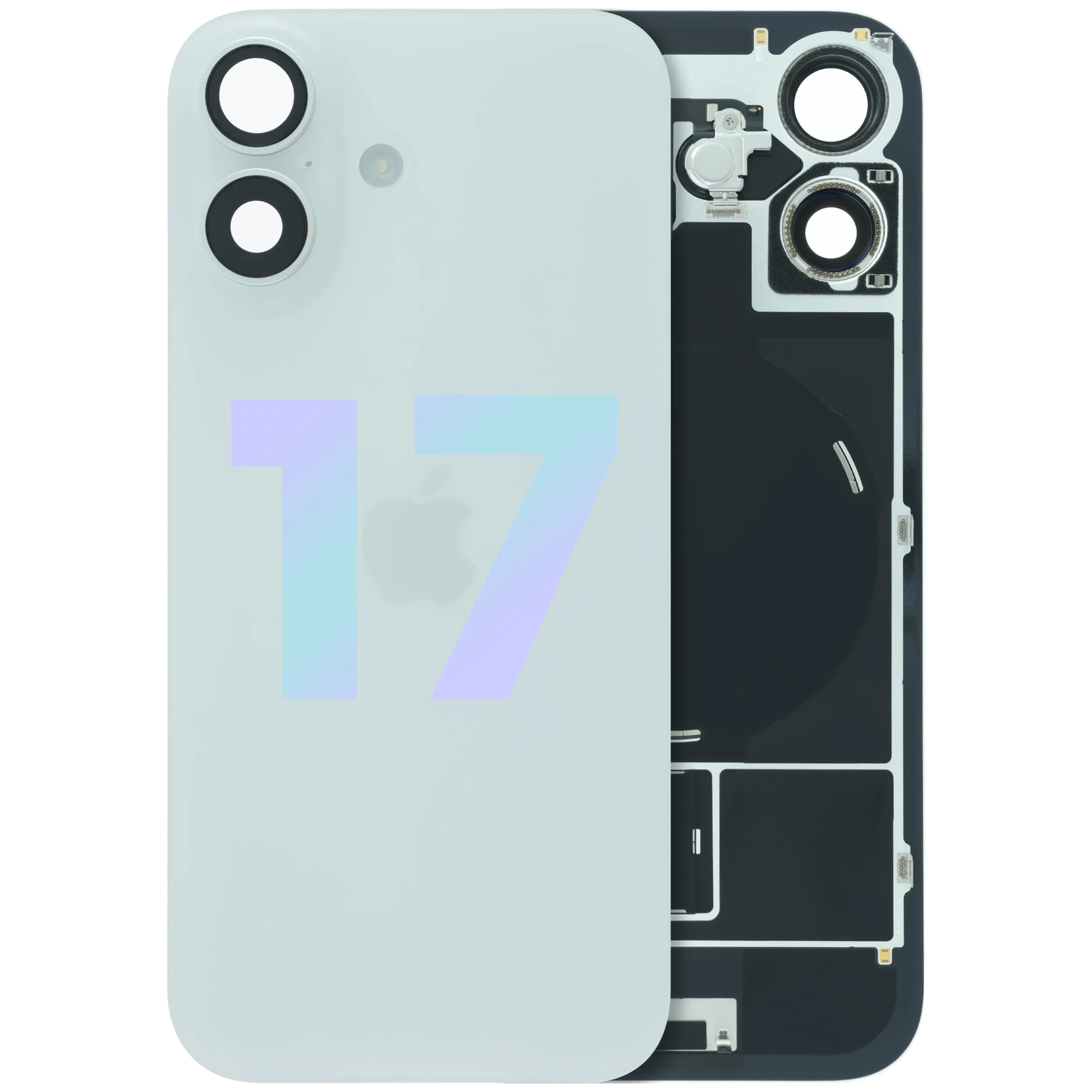 Back Glass w/ MagSafe Magnet & NFC For iPhone 17 (Service Pack) (White)