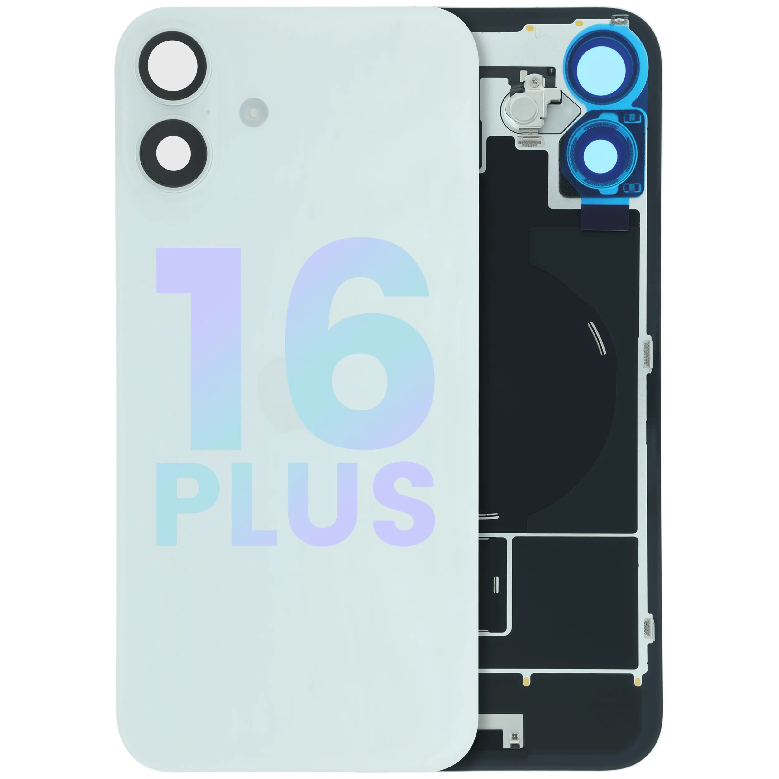 Back Glass w/ MagSafe Magnet & NFC For iPhone 16 Plus (Service Pack) (White)