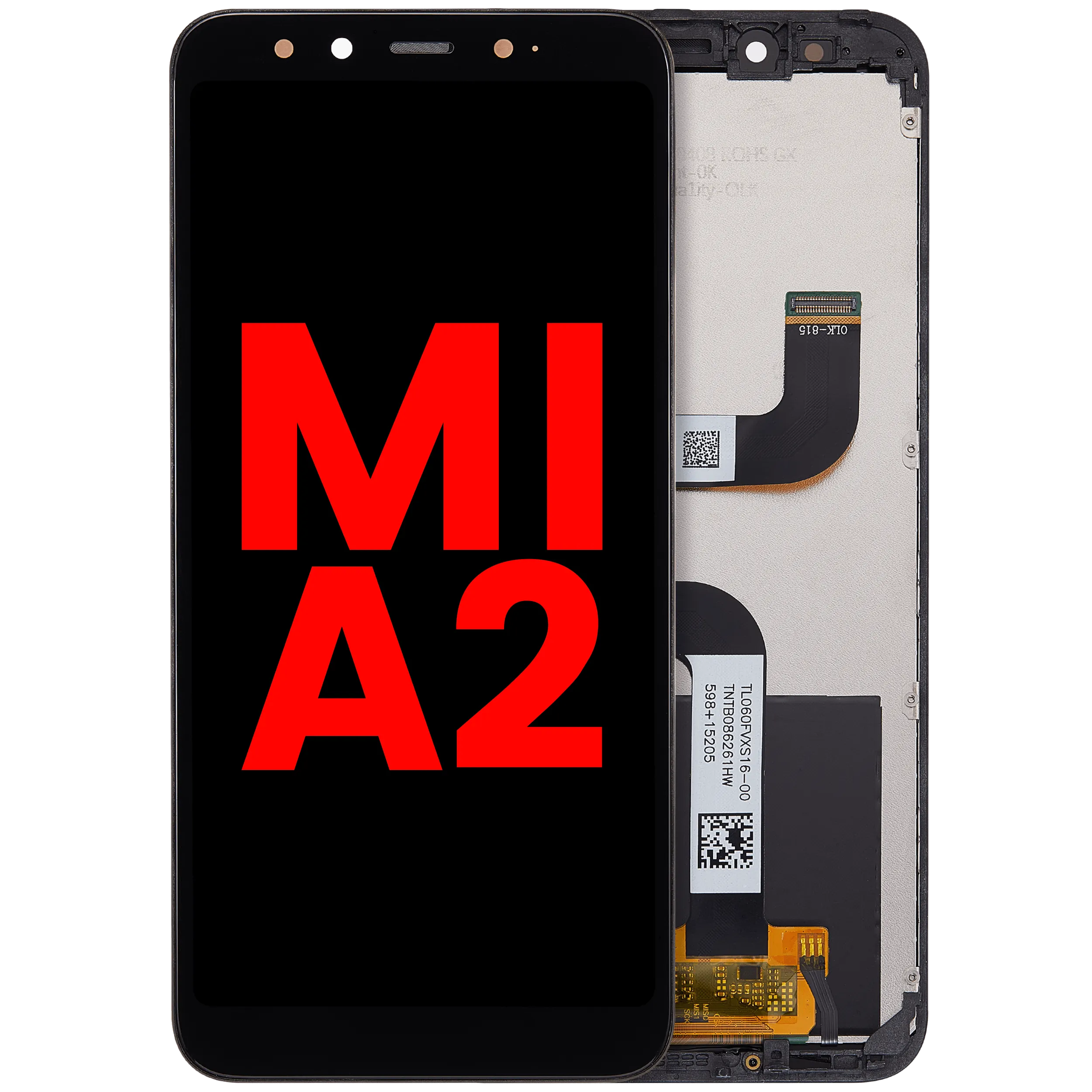 LCD Assembly With Frame For Xiaomi Mi A2 (Aftermarket Plus) (Black)