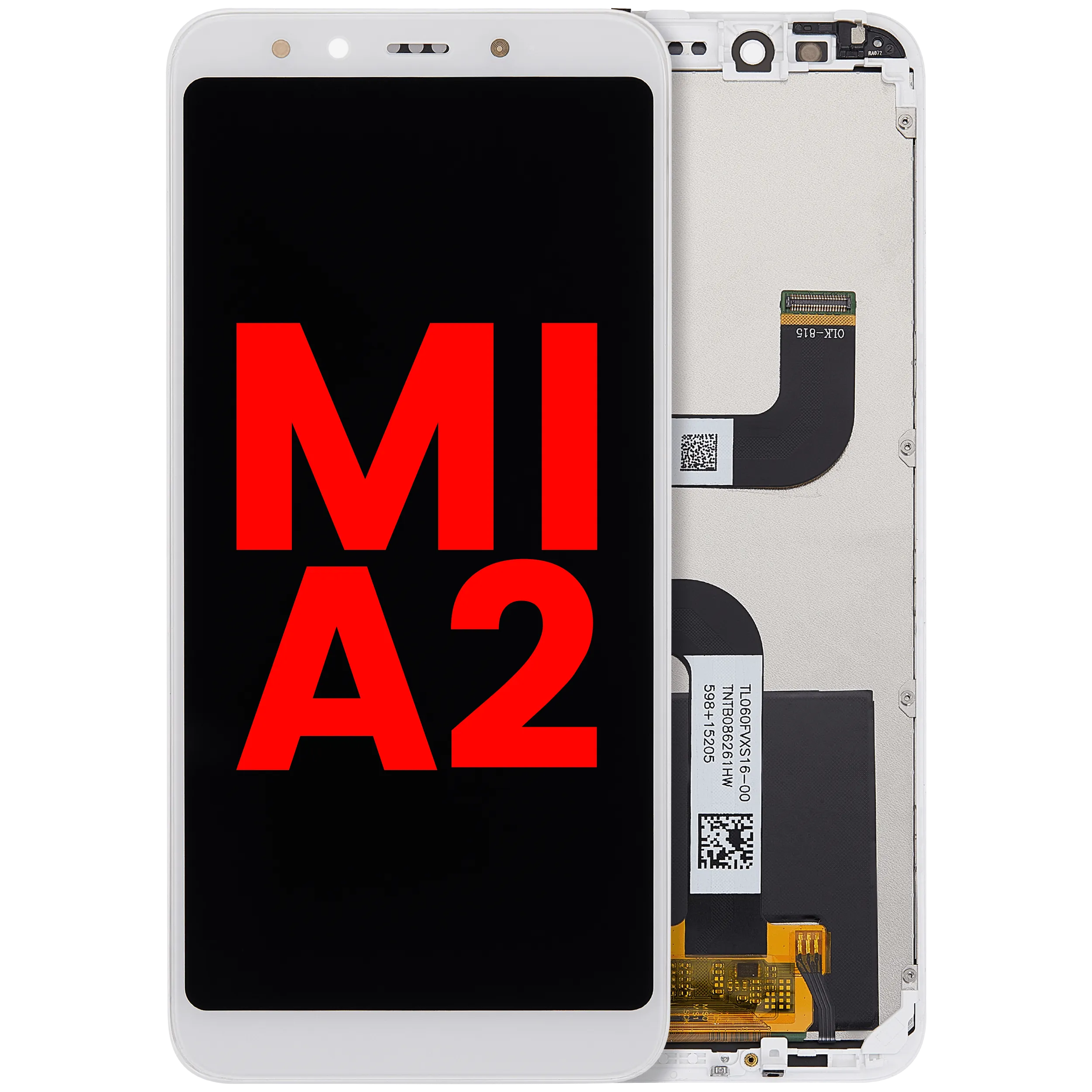 LCD Assembly With Frame For Xiaomi Mi A2 (Aftermarket Plus) (White)