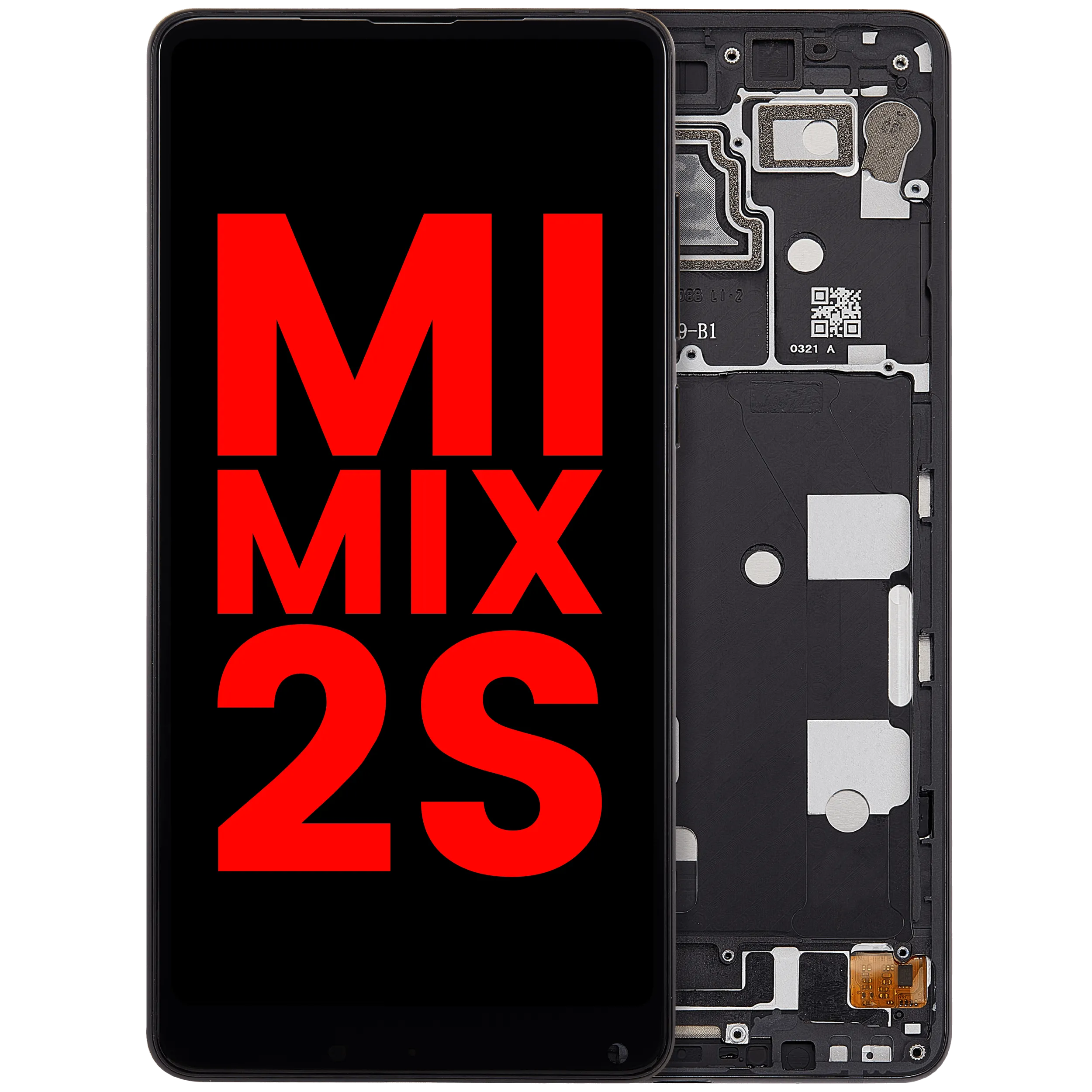 LCD Assembly With Frame For Xiaomi Mi Mix 2S (Aftermarket Plus) (Black)