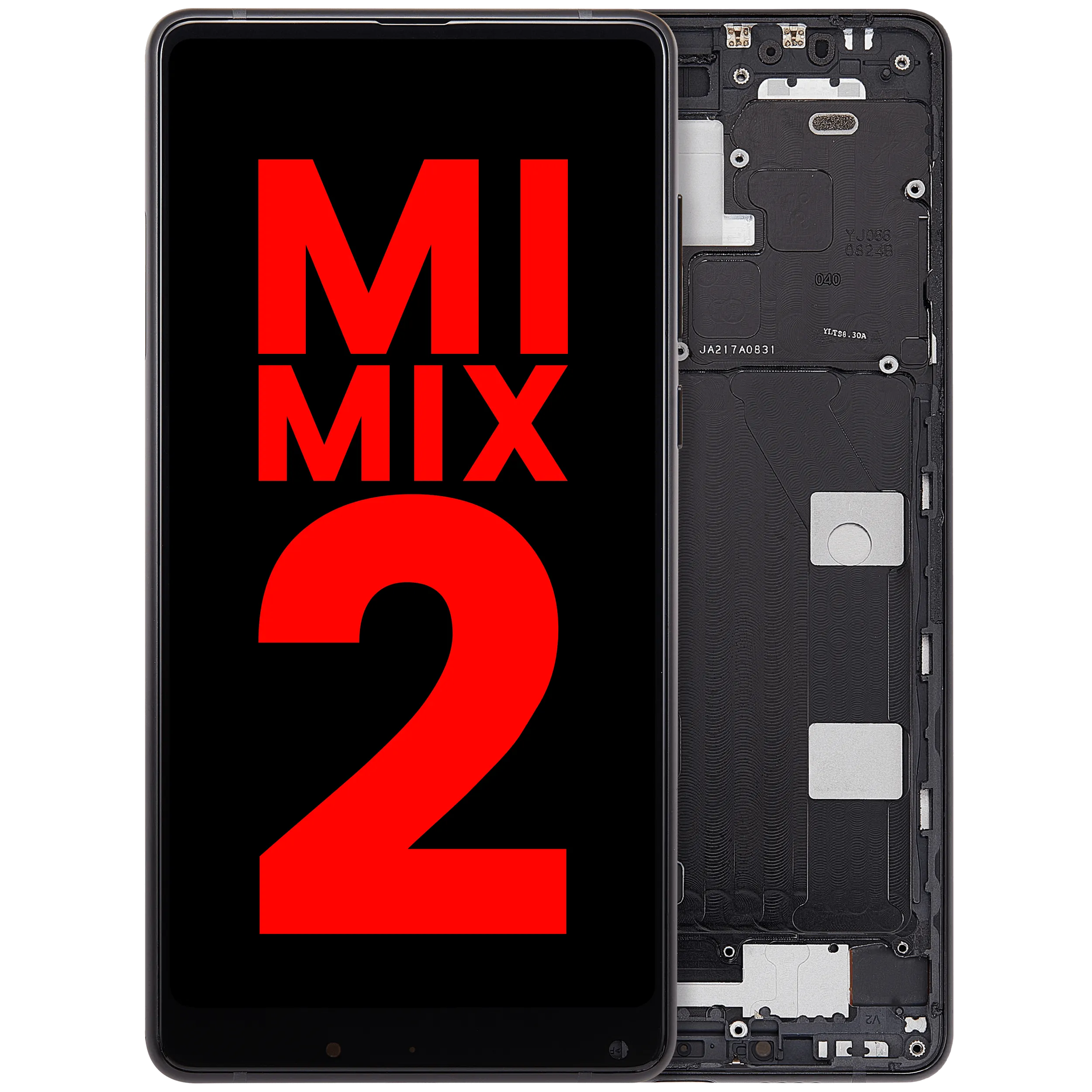 LCD Assembly With Frame For Xiaomi Mi Mix 2 (Aftermarket Plus) (Black)