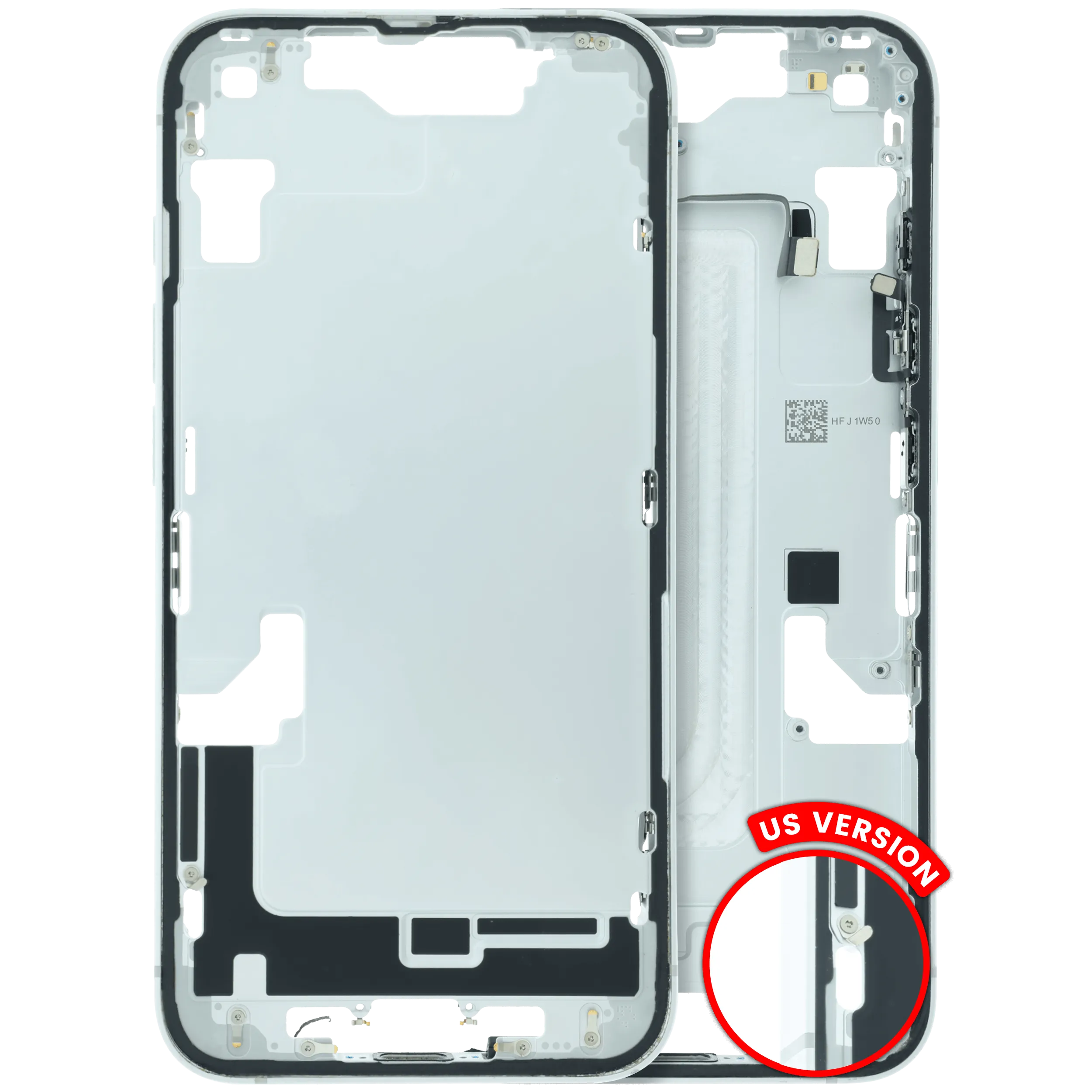 Mid-Frame Housing With Small Parts For iPhone 16e / 17e (US Version) (Used OEM Pull: Grade C) (White)