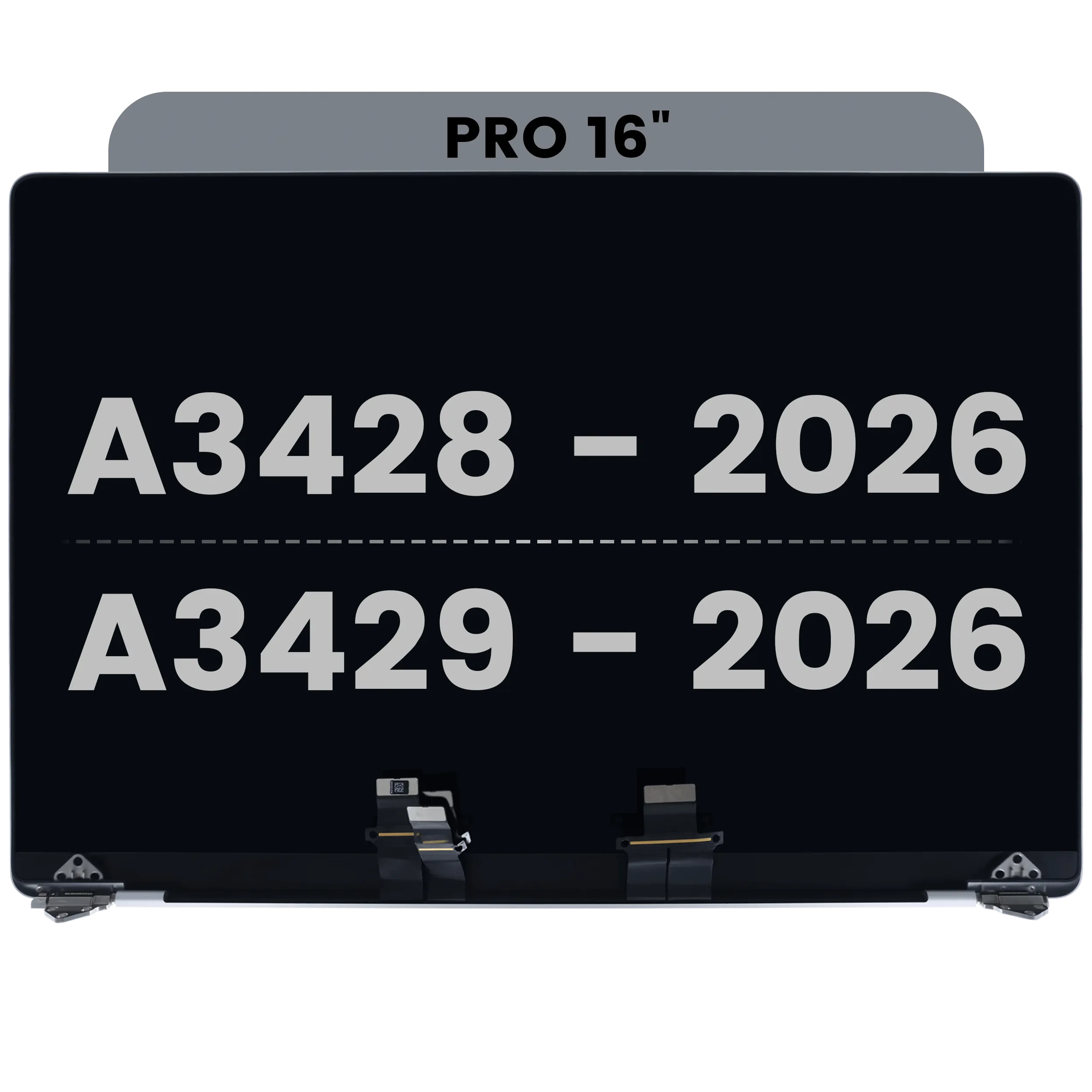 Complete LCD Display Assembly For MacBook Pro 16" A3428 / A3429 (2026) (Used OEM Pull: Grade A) (Silver)