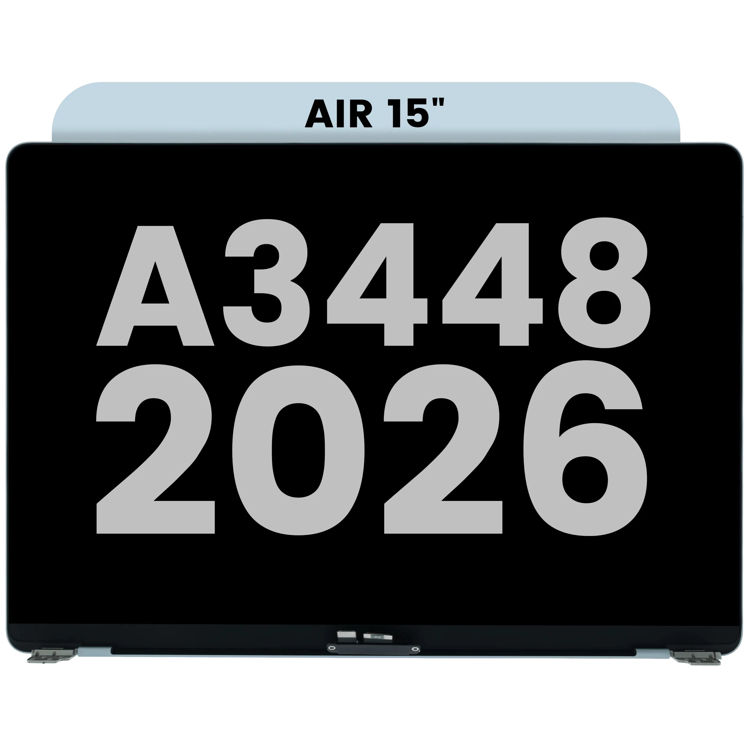 Complete LCD Display Assembly For MacBook Air 15" A3448 (2026) (Used OEM Pull: Grade A) (Sky Blue)