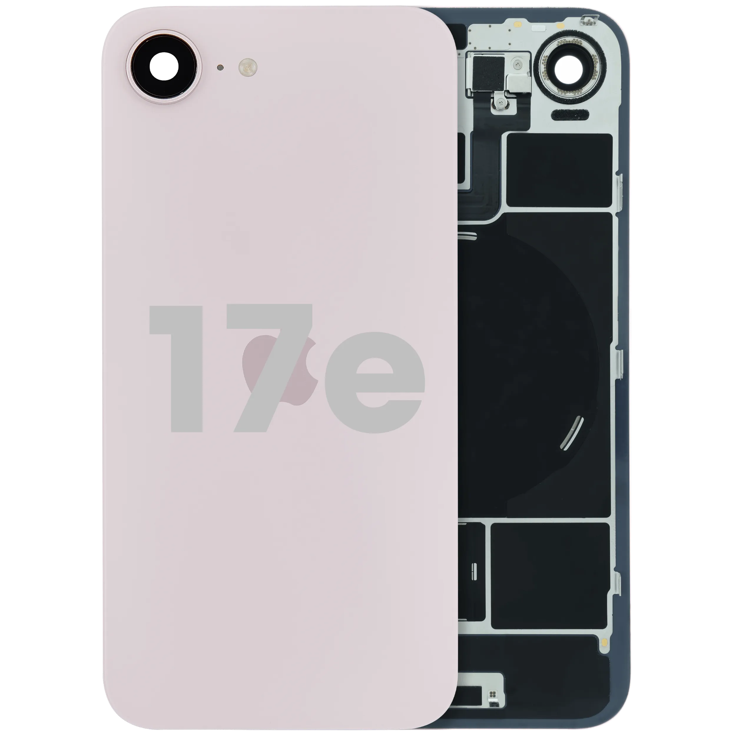 Back Glass With MagSafe Magnet & NFC For iPhone 17e (Used OEM Pull: Grade B) (Soft Pink)