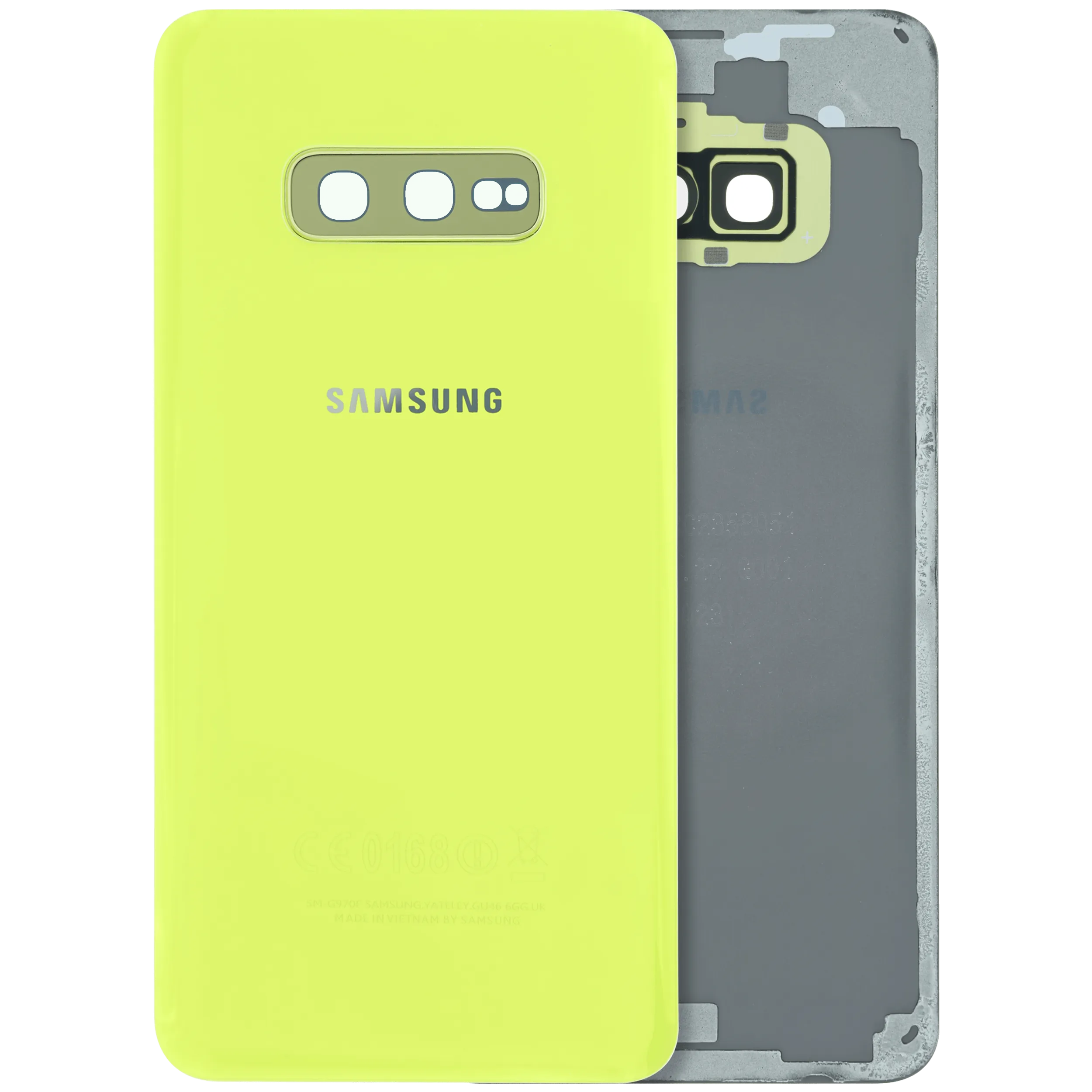 Back Cover Glass With Camera Lens For Samsung Galaxy S10e (Service Pack) (Yellow)