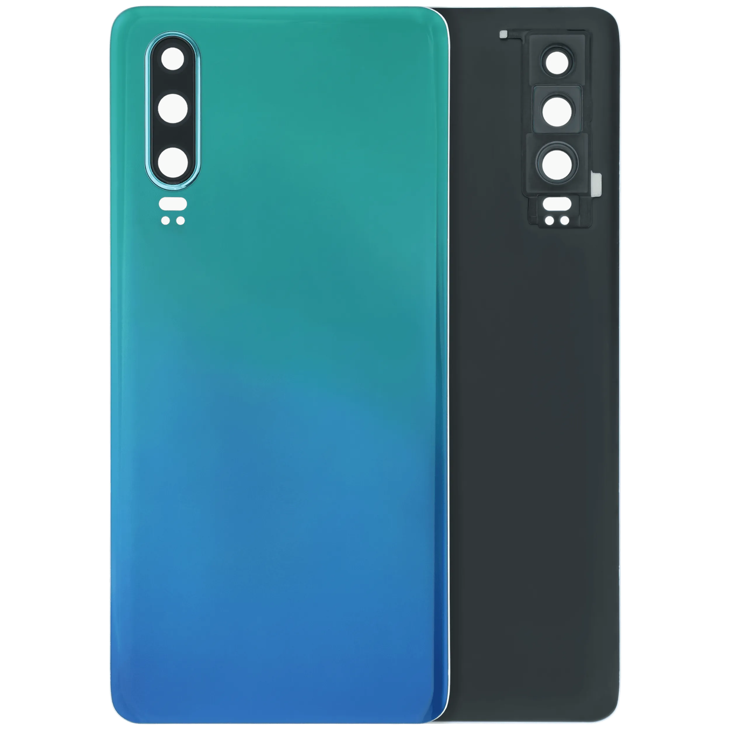 Back cover Glass With Camera Lens For Huawei P30 (Blue)