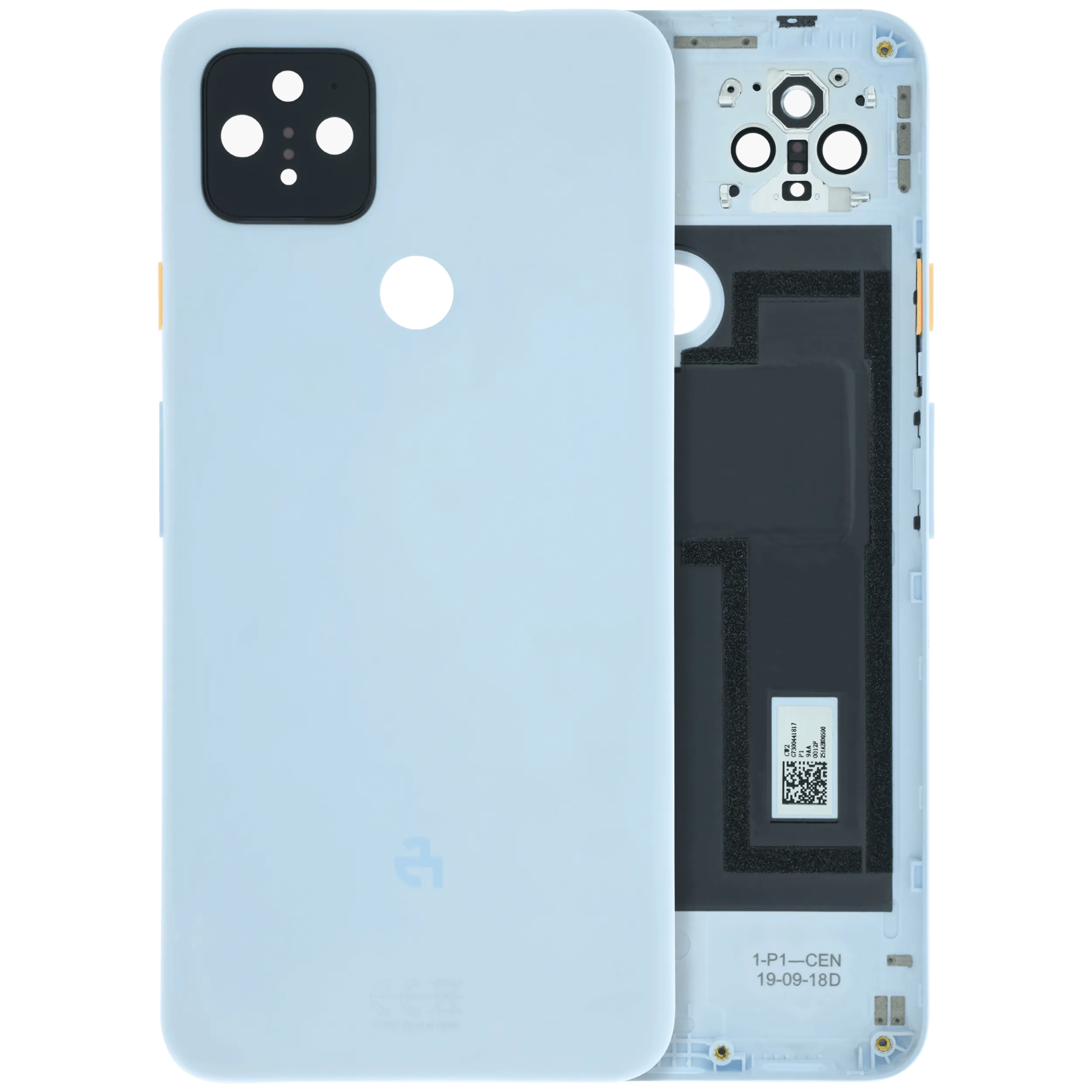 Back cover Glass With Camera Lens Assembly For Google Pixel 4a 5G (Barely Blue)