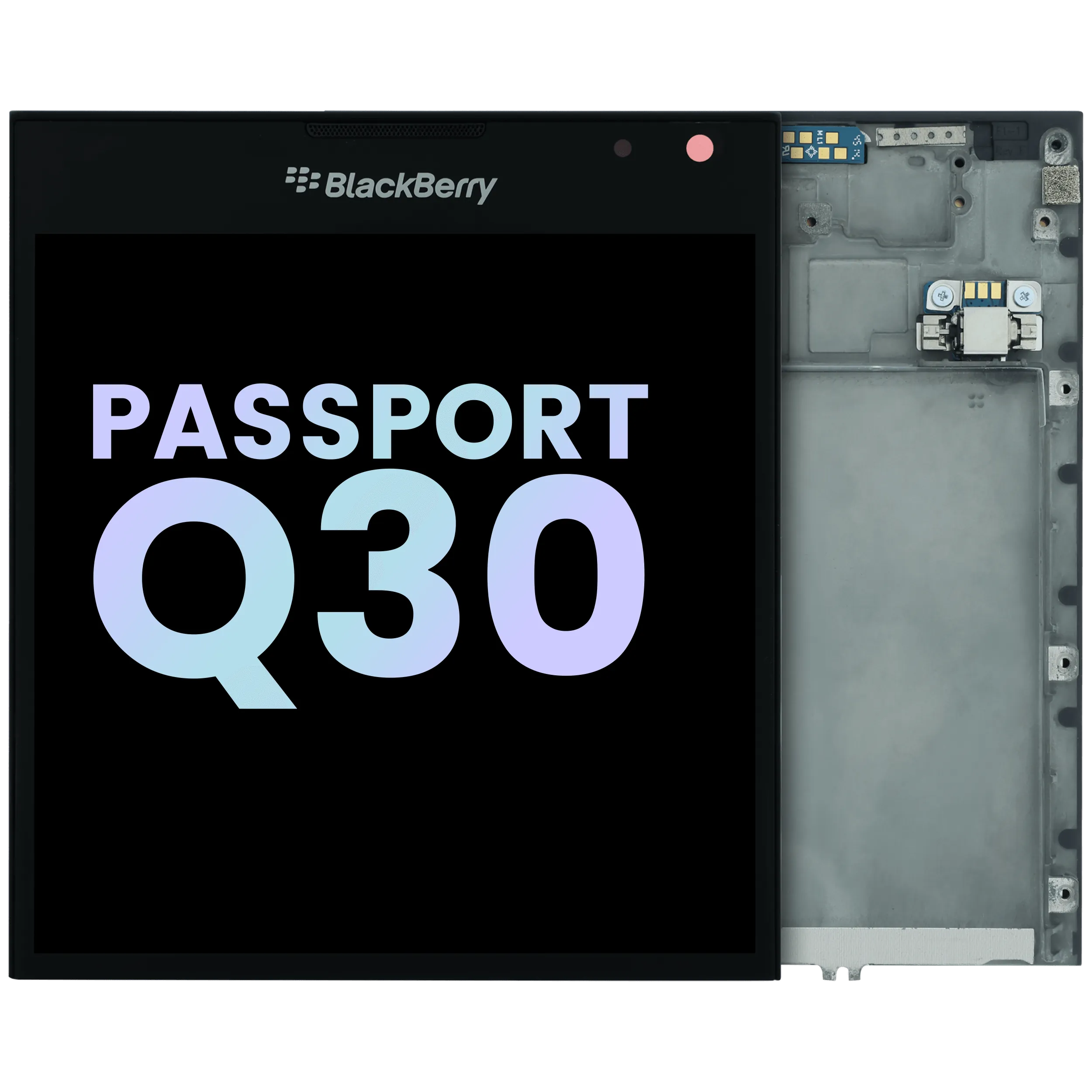LCD Assembly With Frame For BlackBerry Passport Q30 (Genuine OEM) (Black)