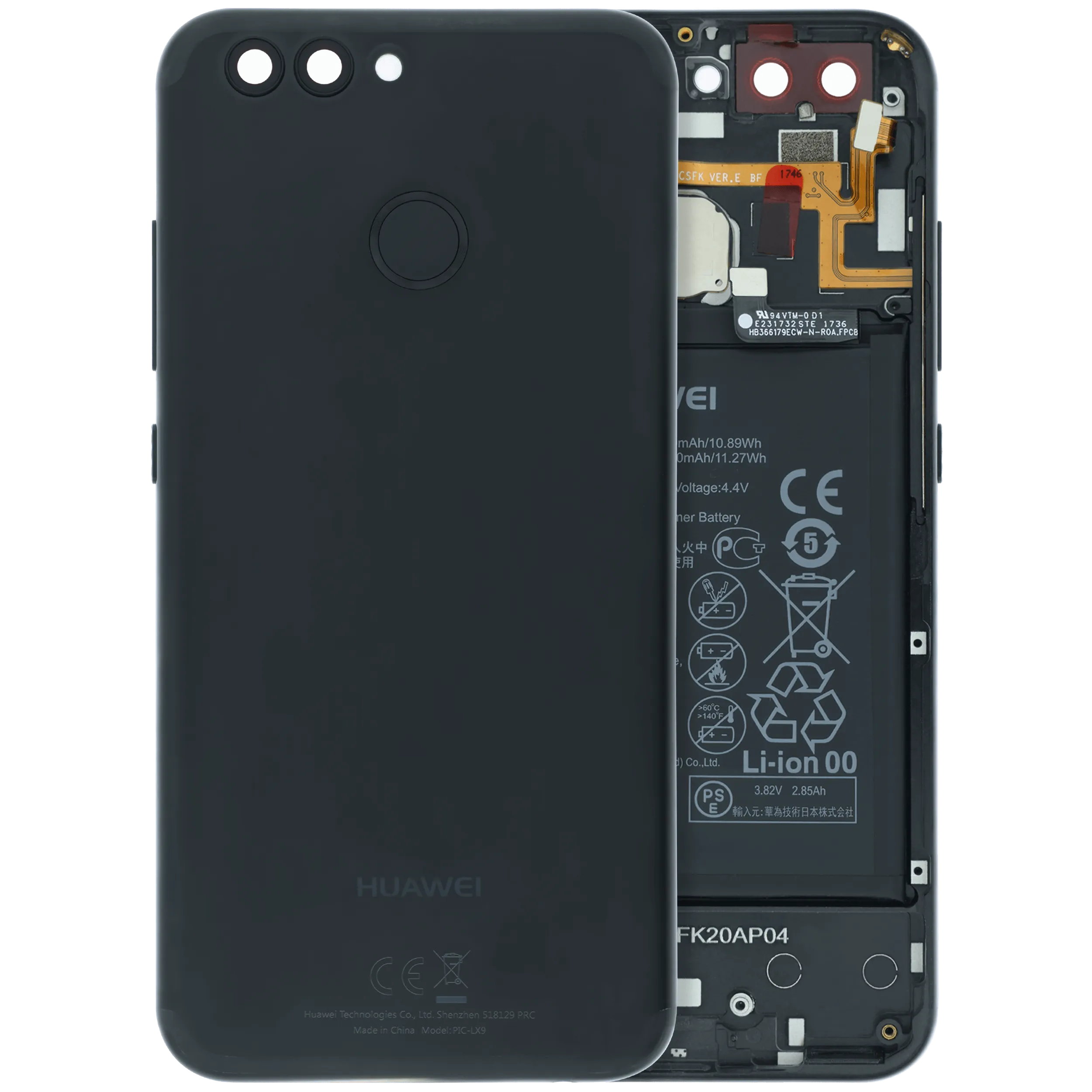 Back Housing With Battery For Huawei Nova 2 (Genuine OEM) (Black)