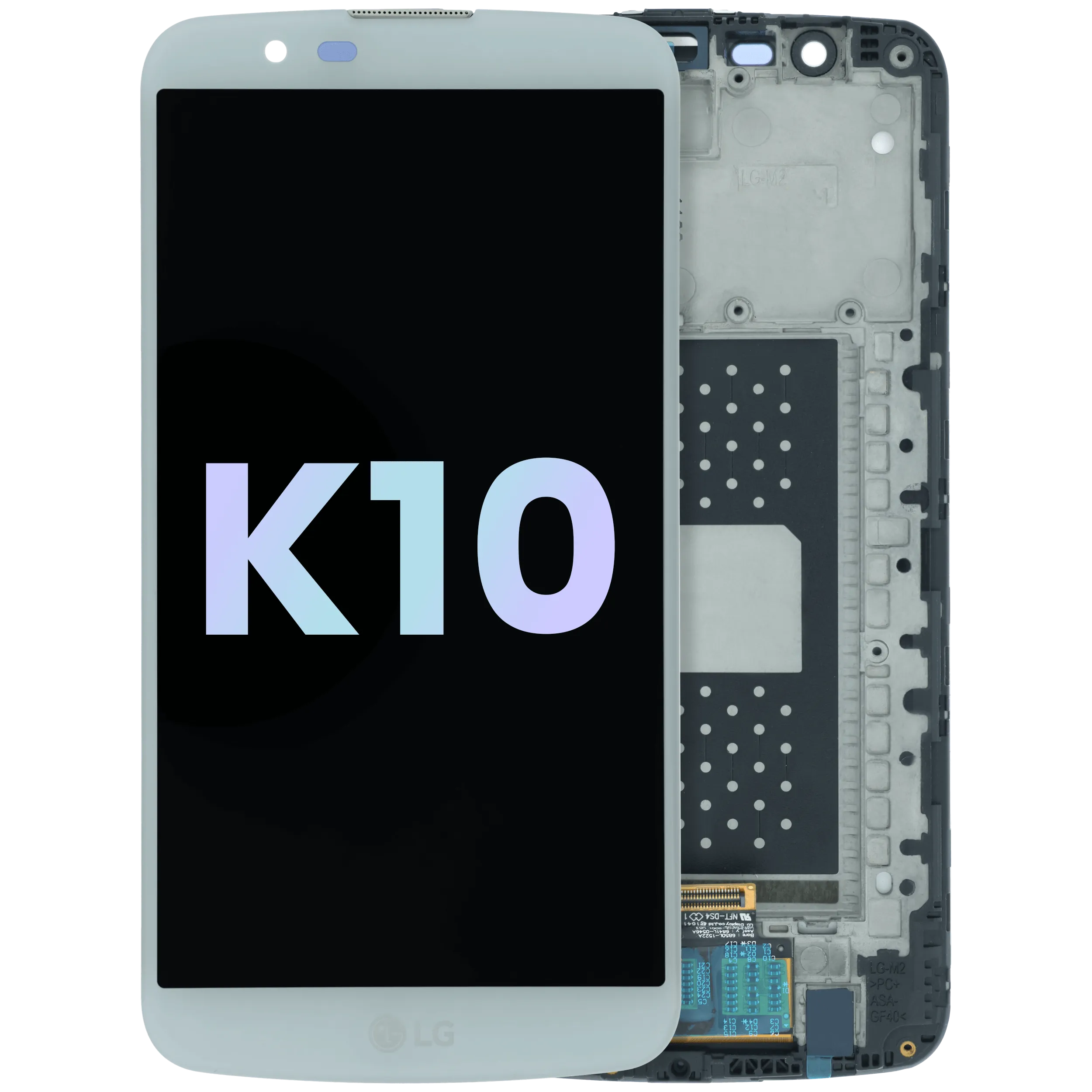 LCD Assembly With Frame For LG K10 (Genuine OEM) (White)