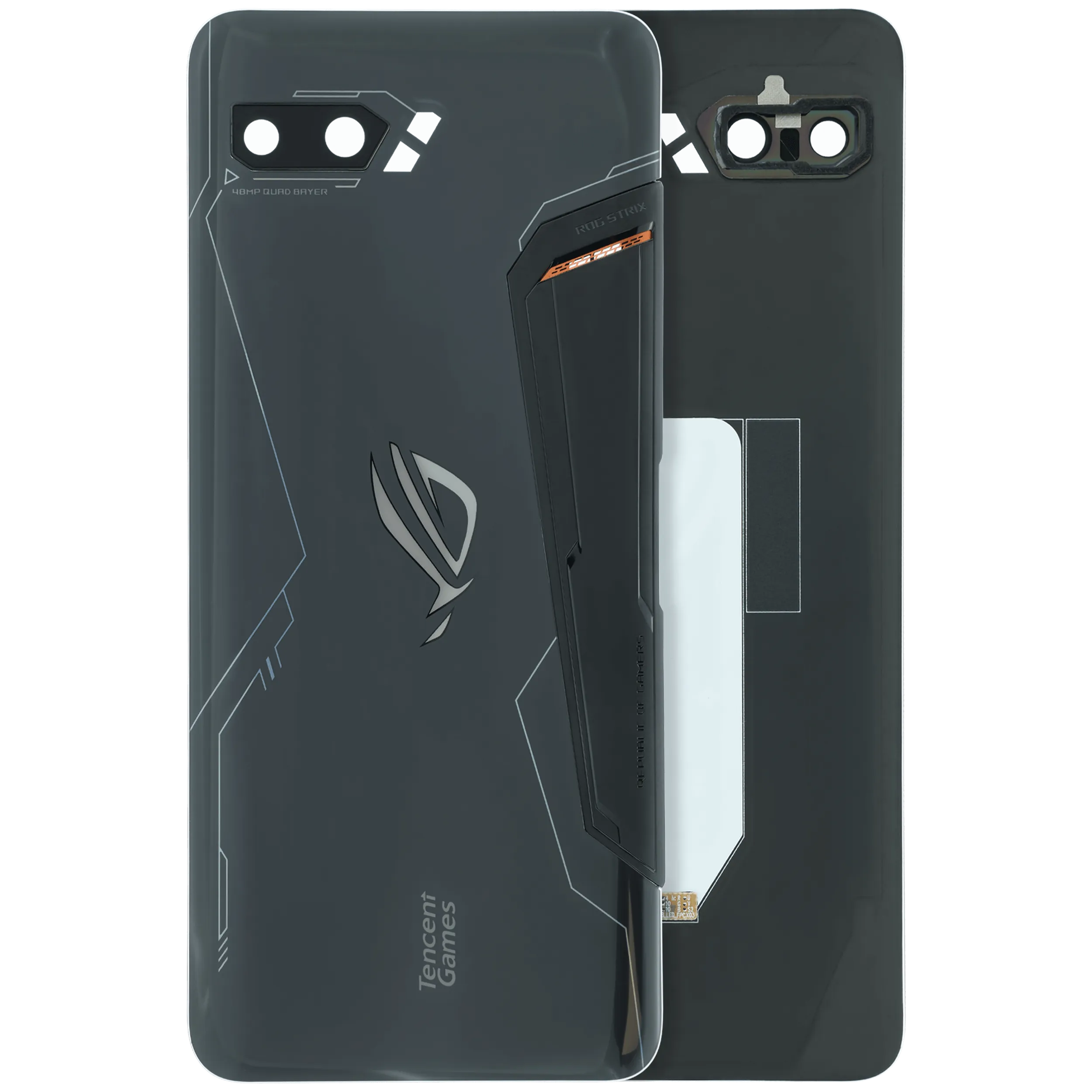 Back Cover Glass Compatible For Asus ROG Phone II (Genuine) (Black)