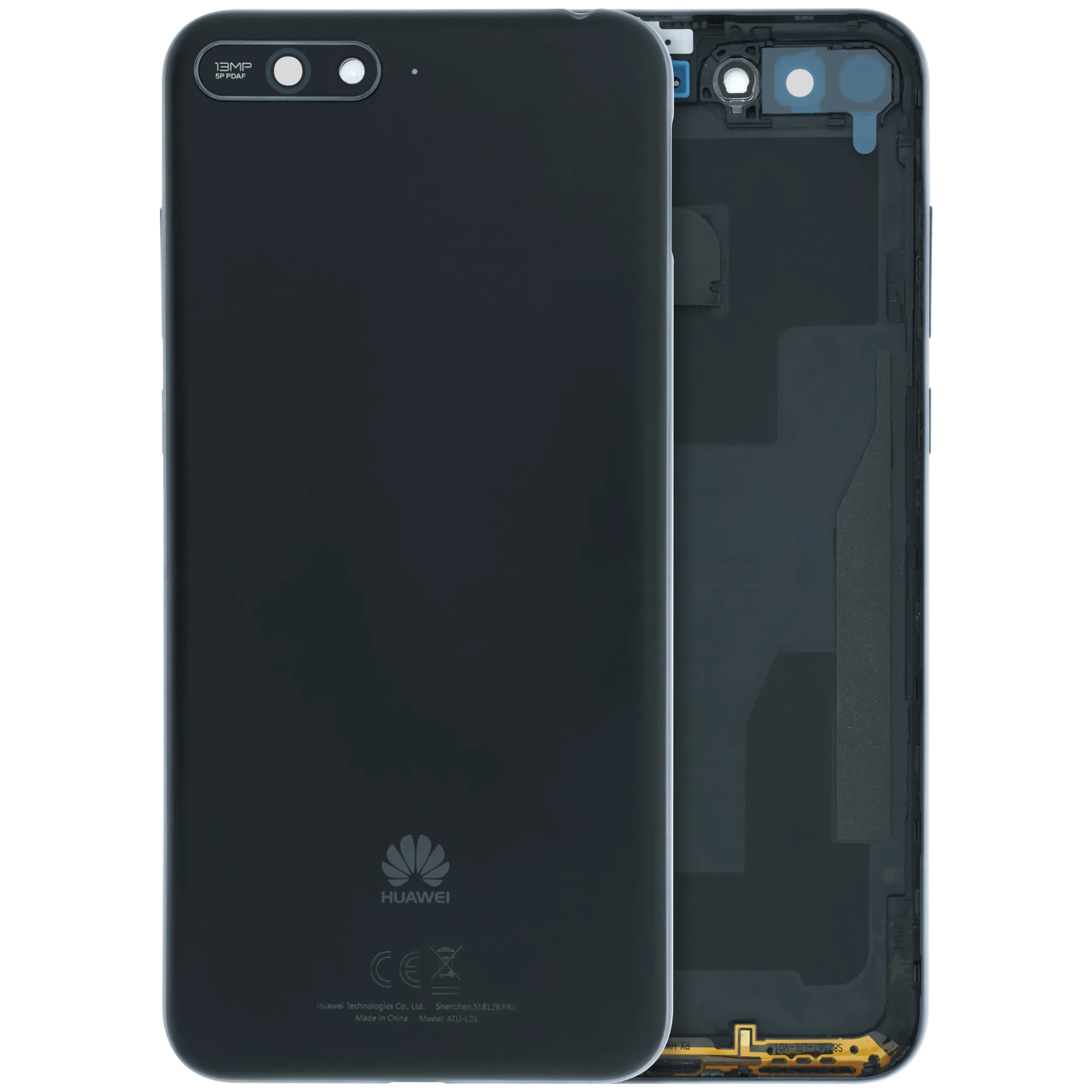 Back Cover Compatible For Huawei Y6 (2018) (Genuine) (Black)