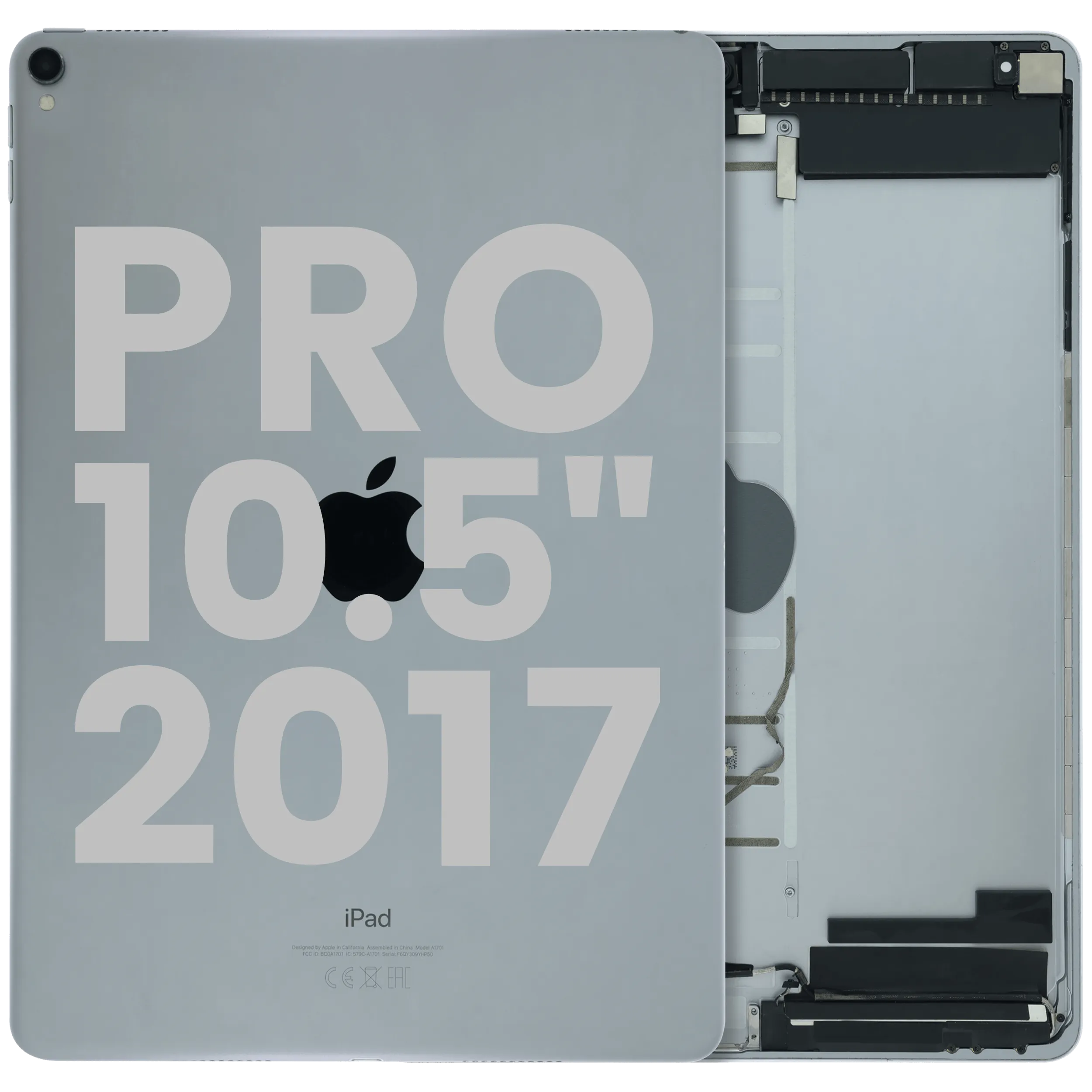 Back Housing W/ Small Components for iPad Pro 10.5" (2017) (Used OEM Pull: Grade B) (Space Gray)