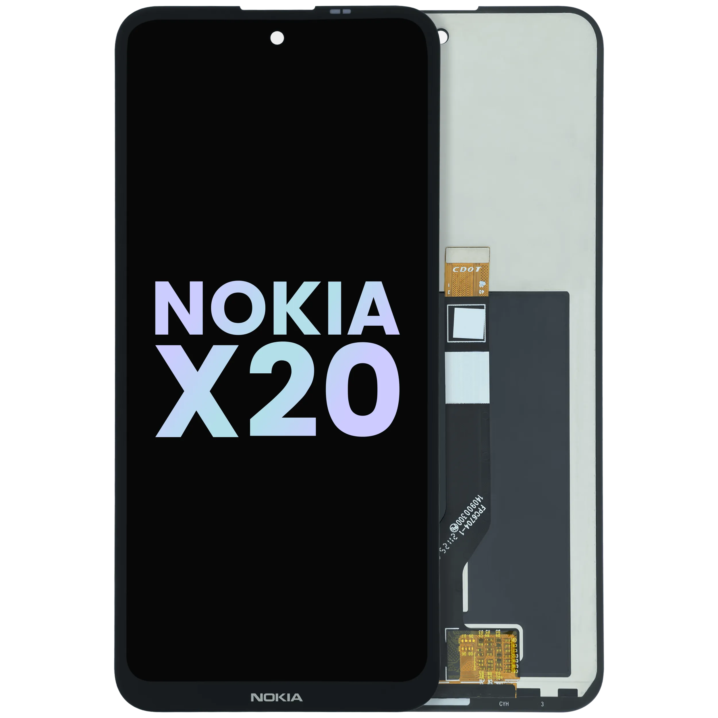 LCD Assembly Without Frame For Nokia X20 (Black)