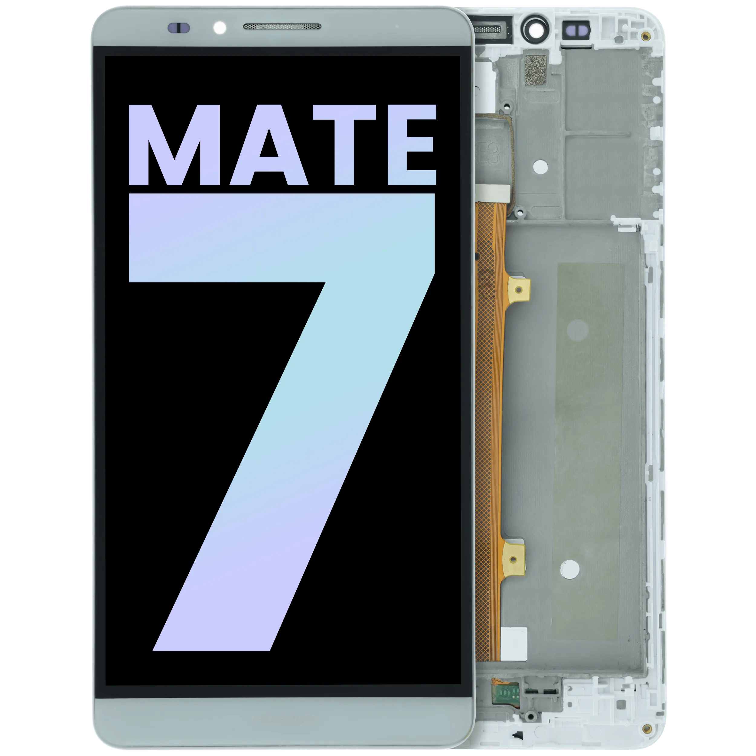 LCD Assembly With Frame For Huawei Mate 7 (2014) (Genuine OEM) (White)