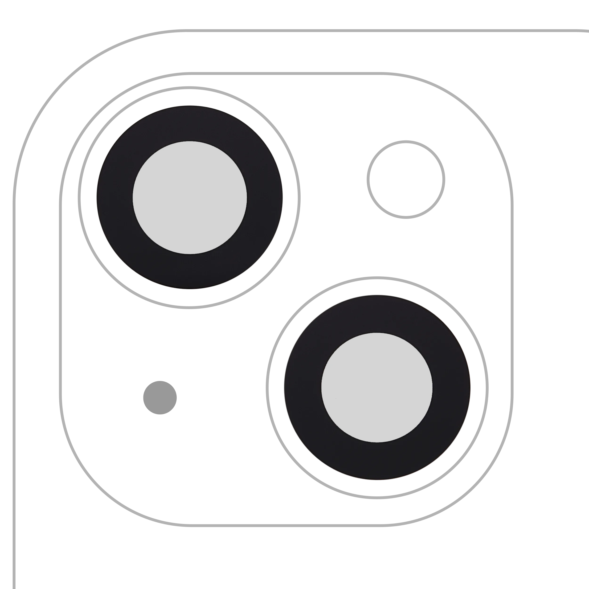 Back Camera Lens (Glass Only) With Adhesive For iPhone 15 / 15 Plus (2 Piece Set) (Real Sapphire) (Premium)