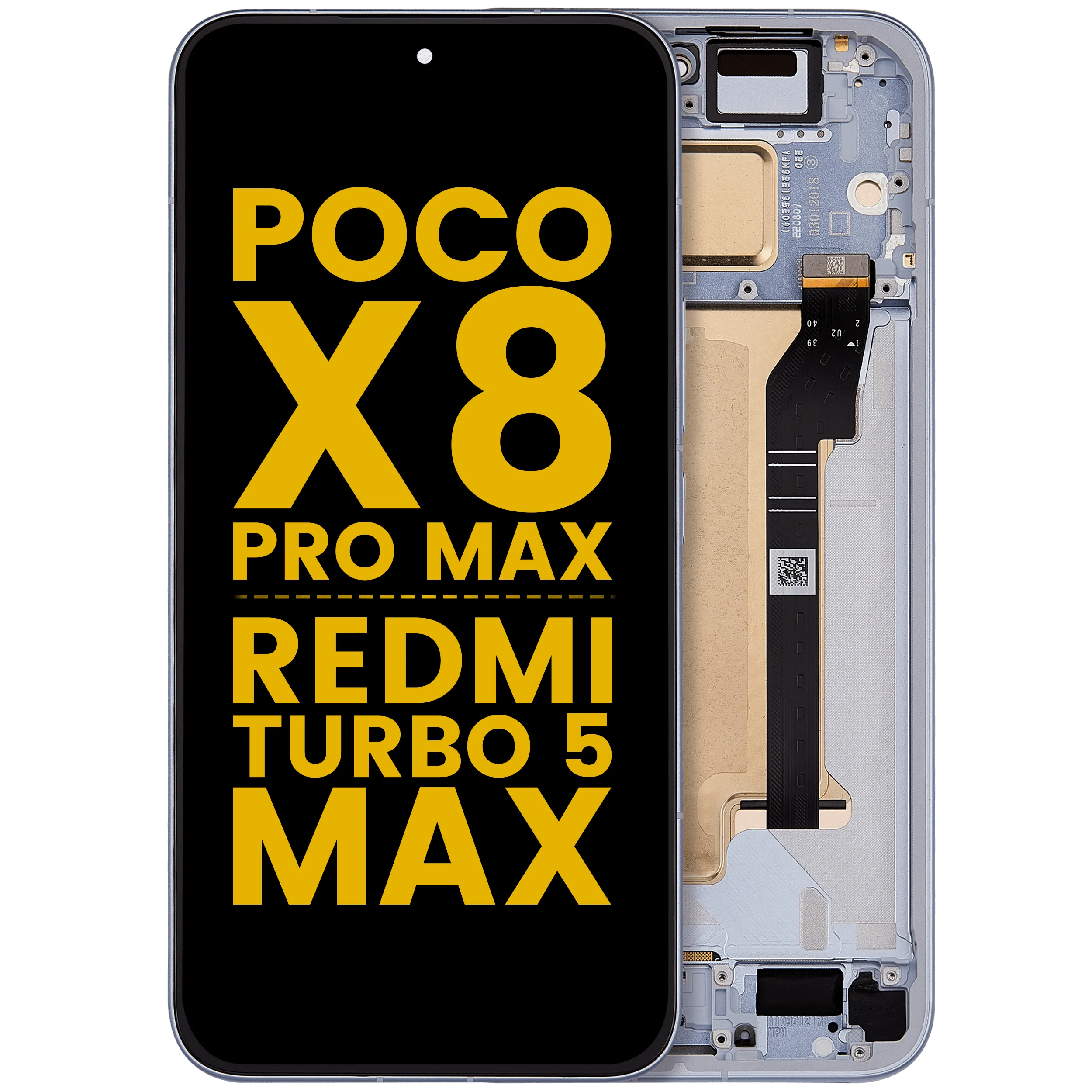 OLED Assembly With Frame For Xiaomi Poco X8 Pro Max / Redmi Turbo 5 Max (Refurbished) (Blue)