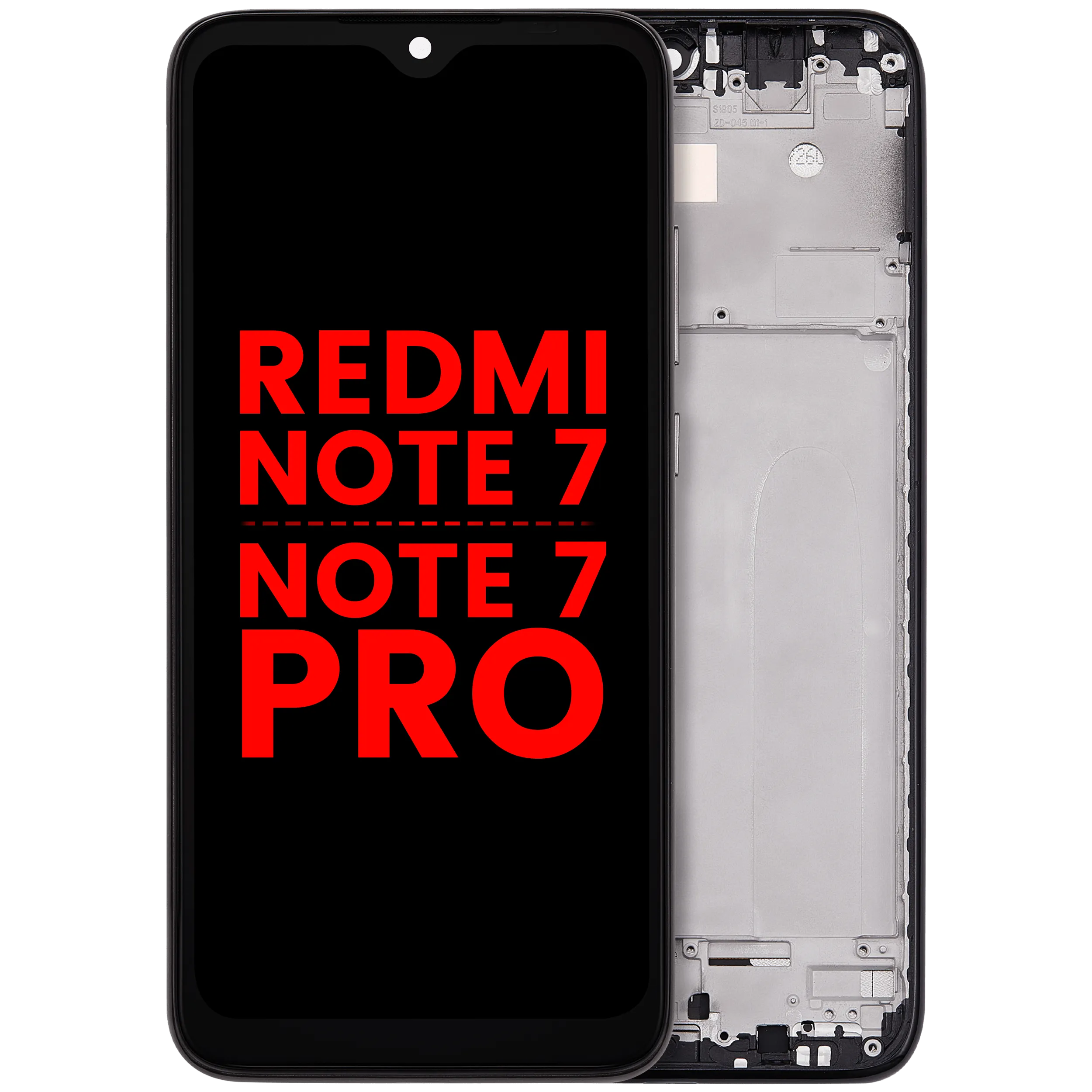 LCD Assembly With Frame For Xiaomi Redmi Note 7 / 7 Pro (Aftermarket Plus) (Space Black)