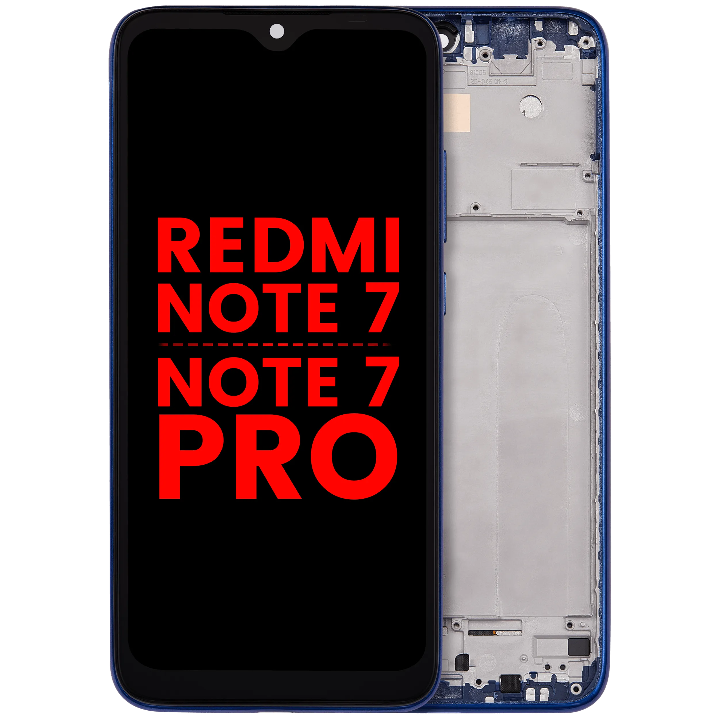 LCD Assembly With Frame For Xiaomi Redmi Note 7 / 7 Pro (Aftermarket Plus) (Neptune Blue)