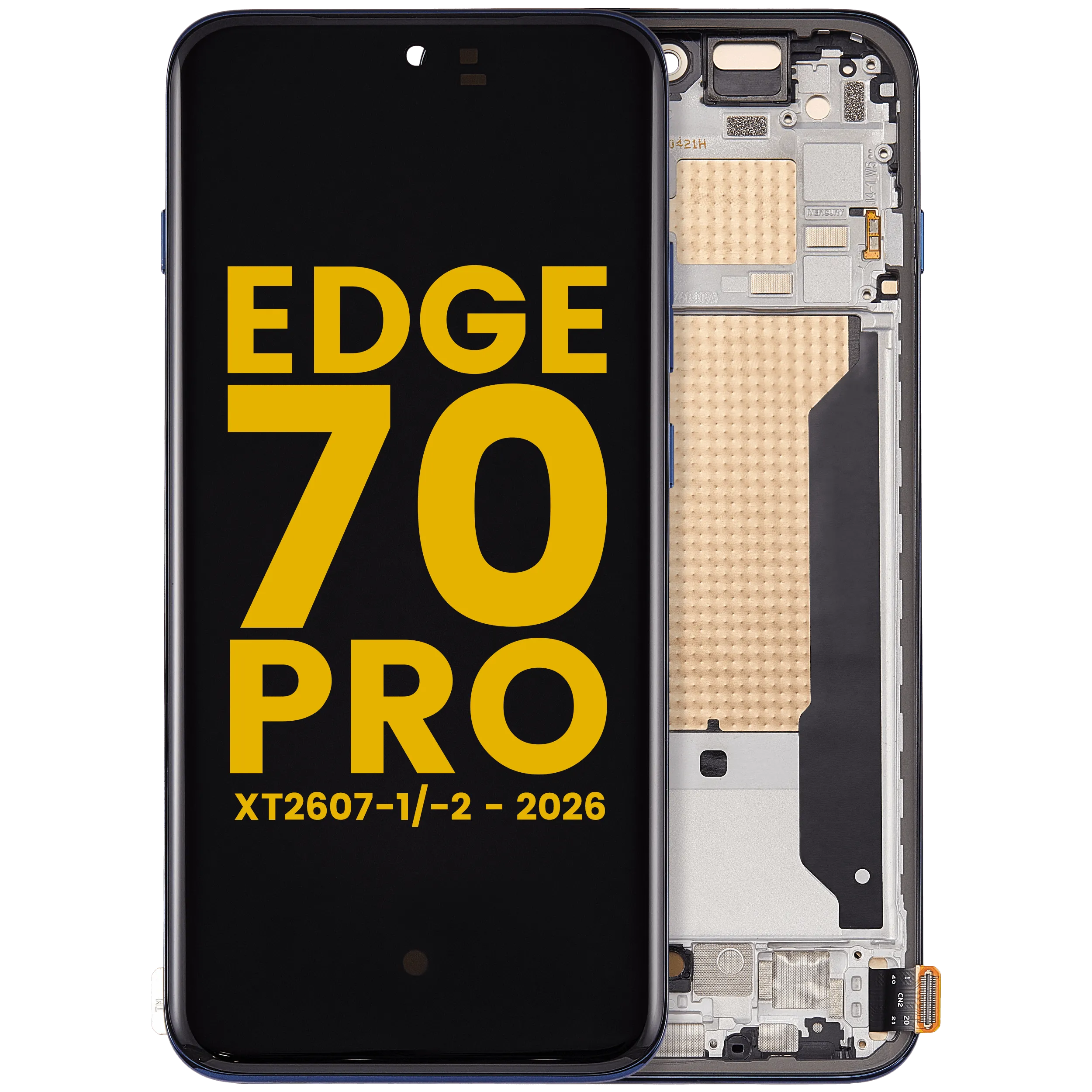 OLED Assembly With Frame For Motorola Edge 70 Pro (XT2607-1/-2 / 2026) (Refurbished) (Titan)