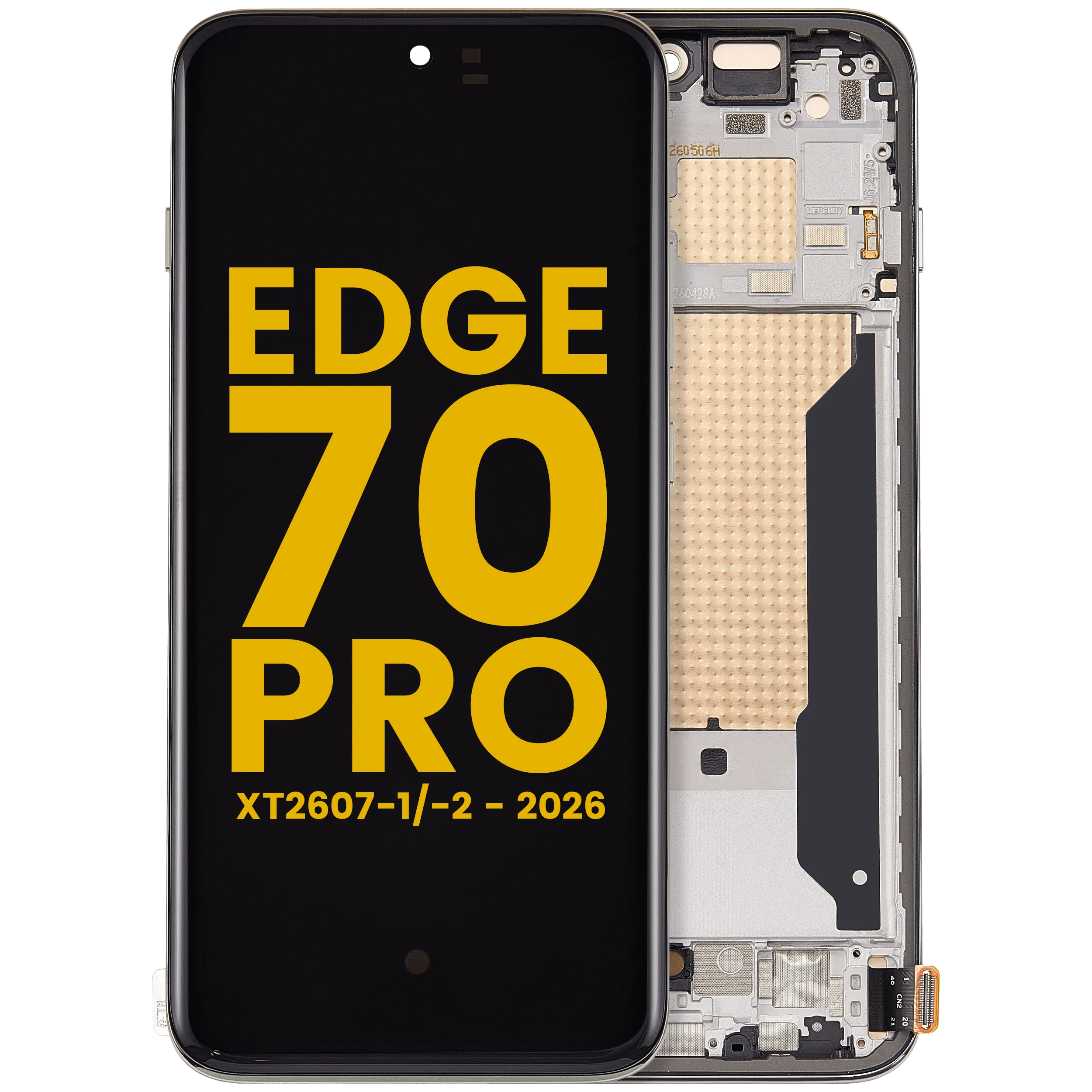 OLED Assembly With Frame For Motorola Edge 70 Pro (XT2607-1/-2 / 2026) (Refurbished) (Tea)