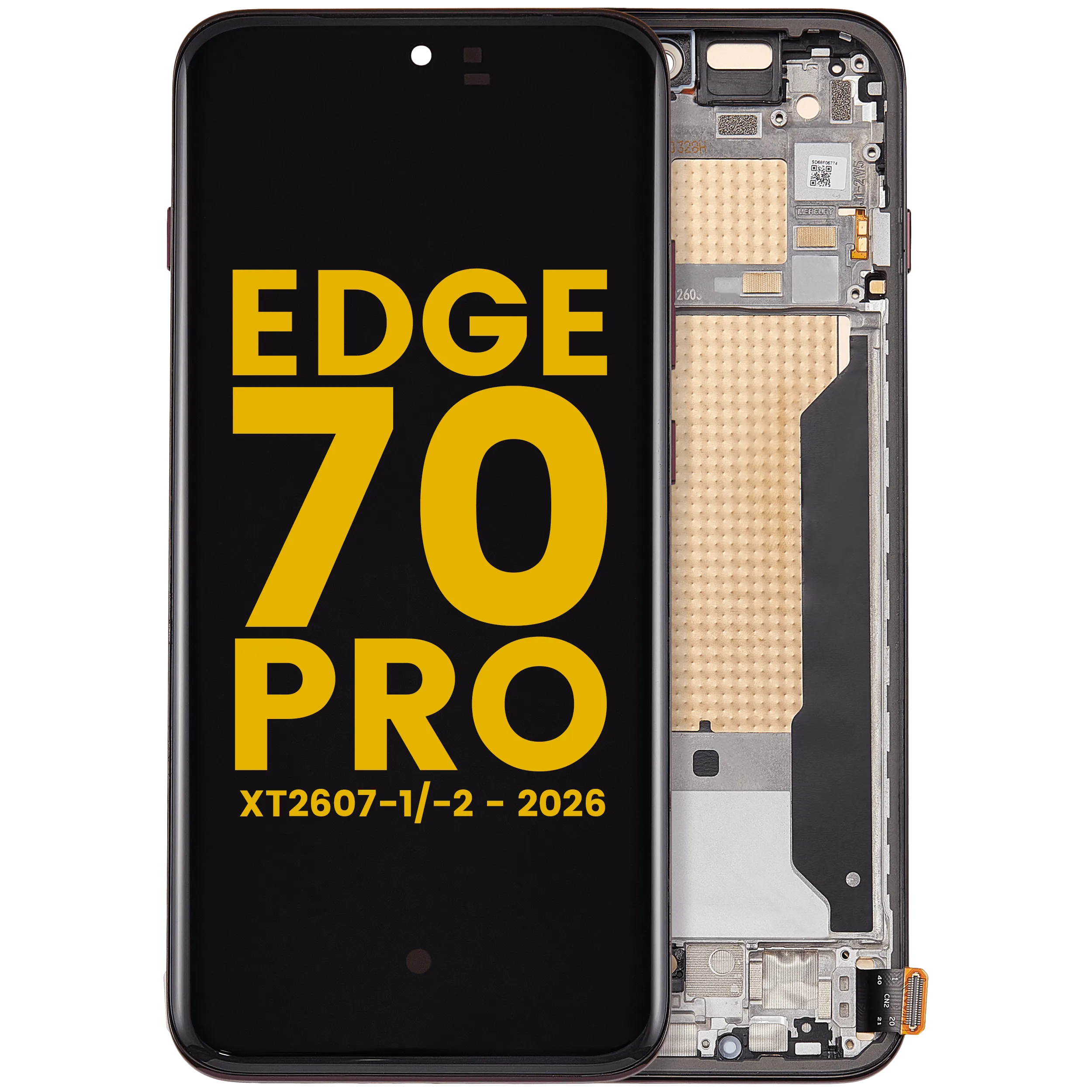OLED Assembly With Frame For Motorola Edge 70 Pro (XT2607-1/-2 / 2026) (Refurbished) (Chicory Coffee)