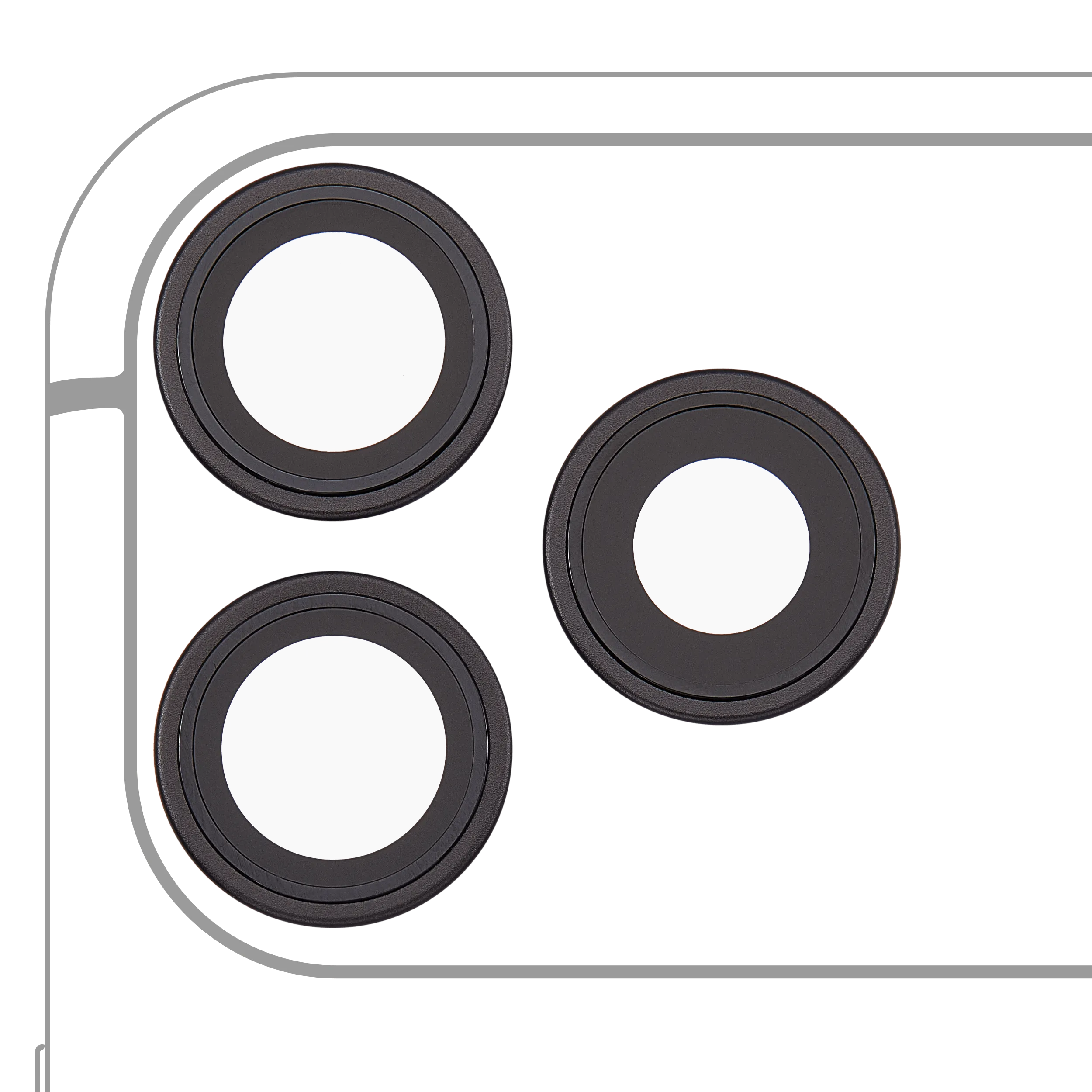 Back Camera Lens With Bracket & Bezel For iPhone 18 Pro / 18 Pro Max (Premium) (Black)