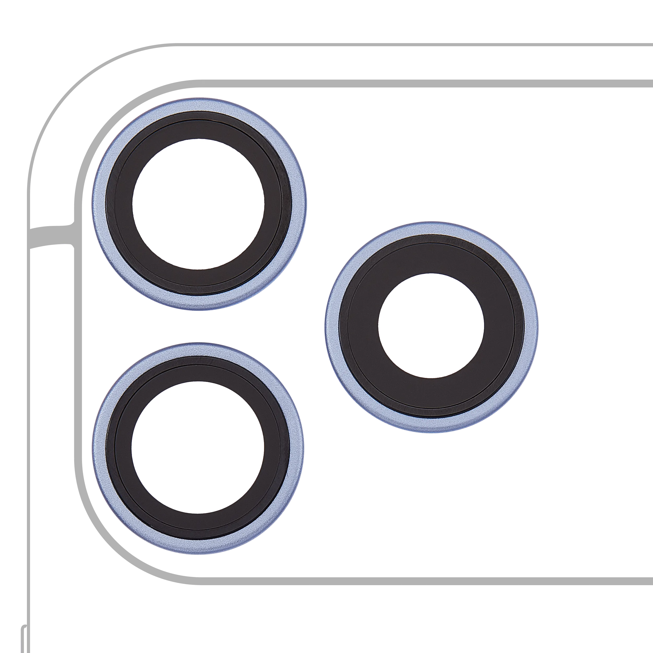 Back Camera Lens With Bracket & Bezel For iPhone 18 Pro / 18 Pro Max (Premium) (Glacier)